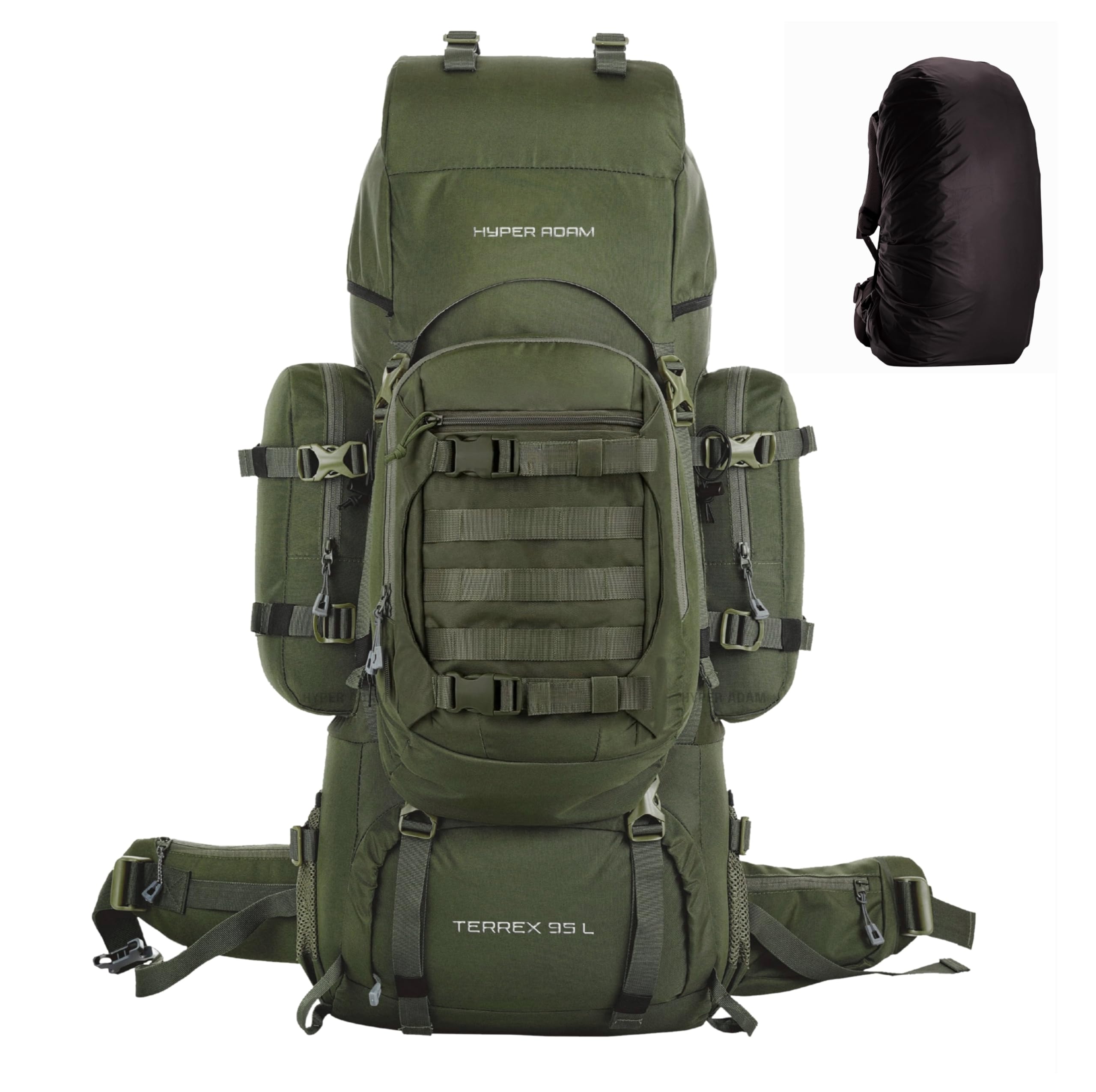 95 Ltr Rucksack With Detachable Hiking Backpack & Rain Cover for Trekking & Travelling | Mountain Bags For Men & Women| Backpack Military Grade Made With 3 Year Warranty