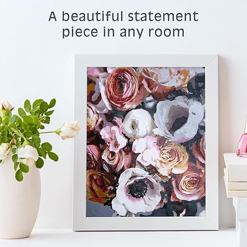 Miniatura 8 de Pink Picasso Kits de pintura floral botánica por número para adultos  Kits de pintura de lienzo para bricolaje por números para dibujar artes y