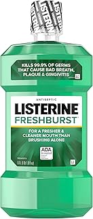 Listerine Antiseptic Mouthwash, Fresh Burst, Pack of 1, 33.8 Fl Oz