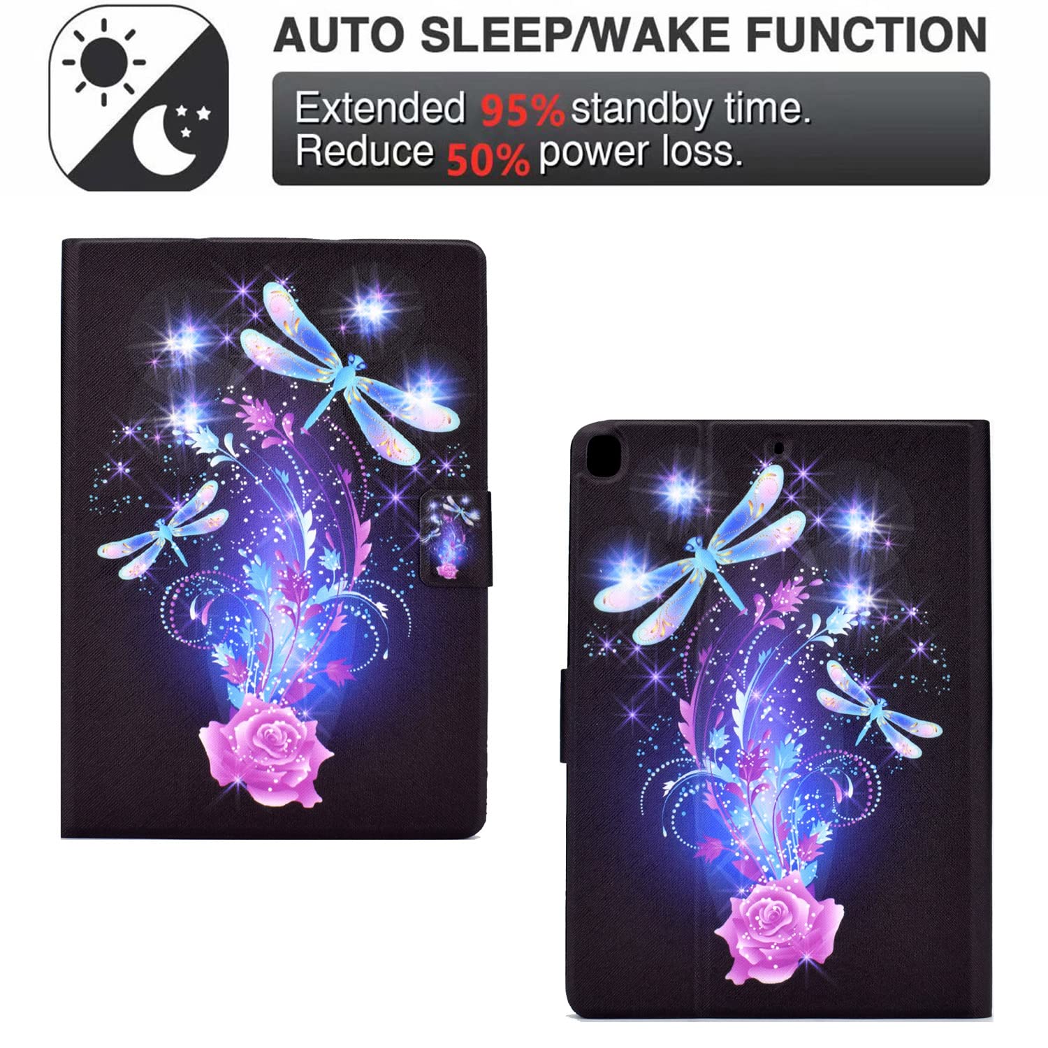 Rostsant Custodia iPad 9/8/7 Generazione, iPad Air 3, iPad Pro 10.5 Custodie in Pelle PU Magnetico Cover per iPad 10.2 Pollici 2019/2020/2021, iPad Air 3/iPad Pro 2017 - Unicorno