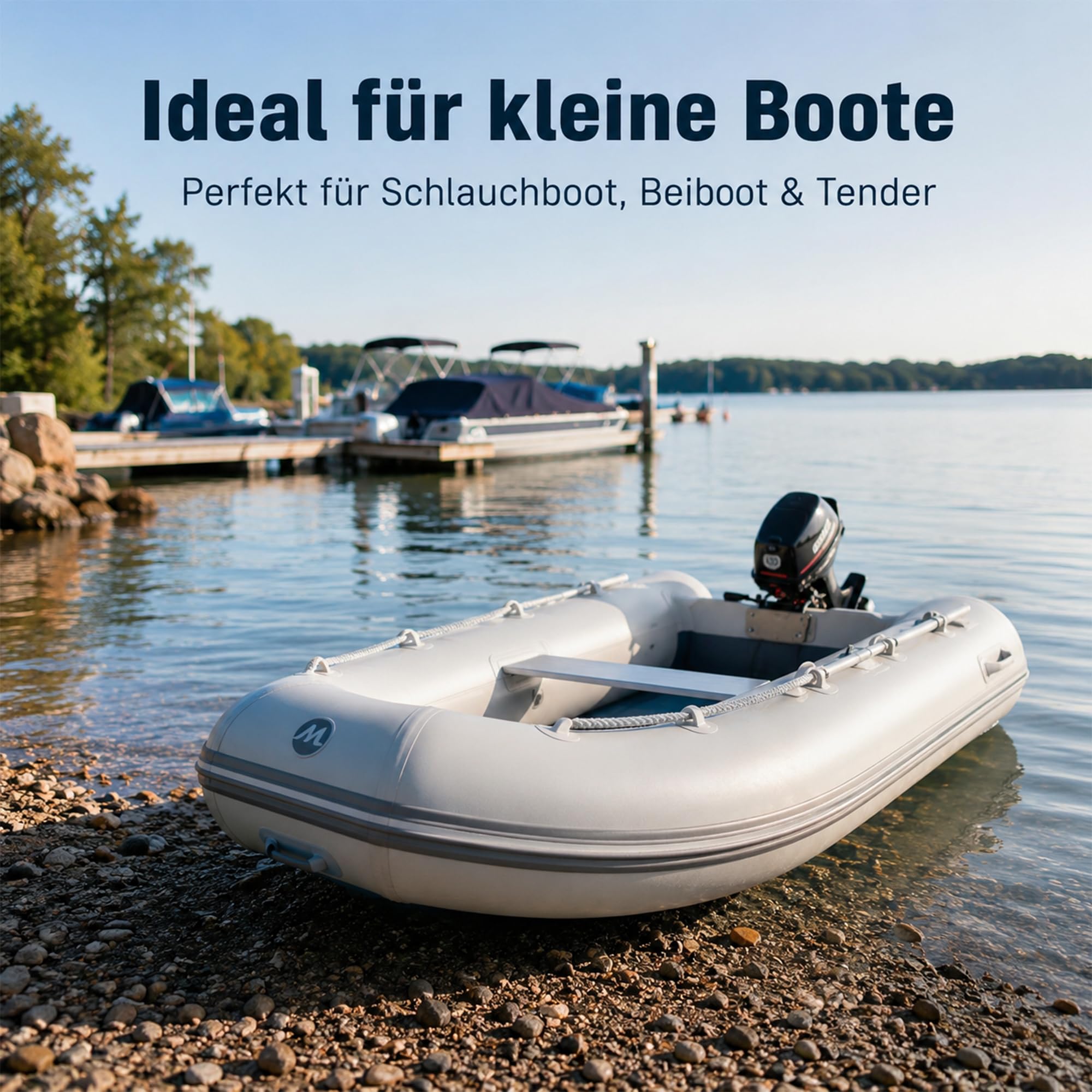 Navyline Teleskop Mini Paddel 55–105 cm ausziehbar Kajak Paddel | Schlauchboot Paddel | SUP Zubehör | T-Griff | Aluminiumschaft Ø25 mm | 500 g | Notfallpaddel