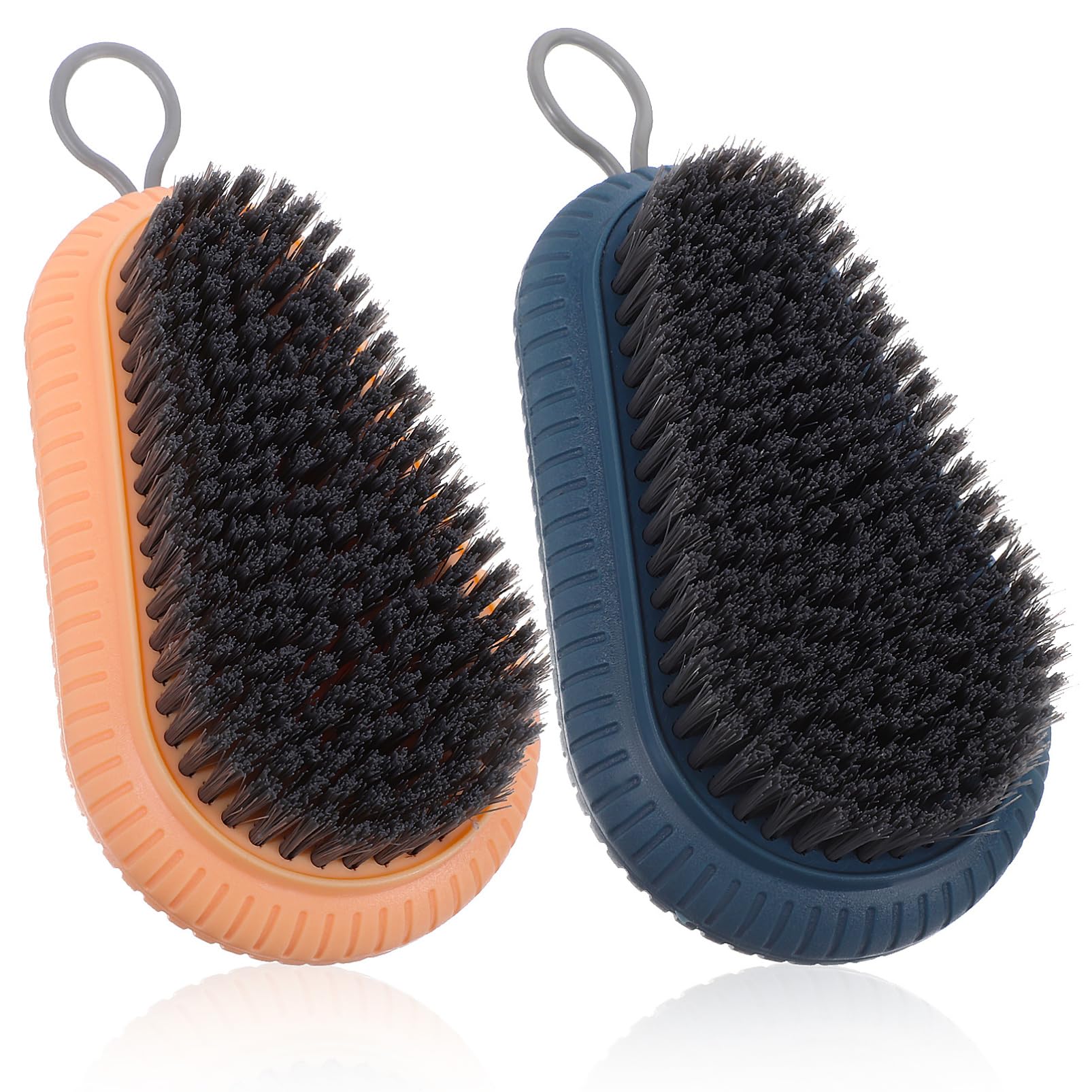 FRCOLOR 6piezas Cepillos De Limpieza De Ropa y Calzado Cepillos Multifuncionales Para Cocina y Baño Suaves y Eficaces Para Manchas y Zapatos Almacenamiento Práctico Anillo Colgante