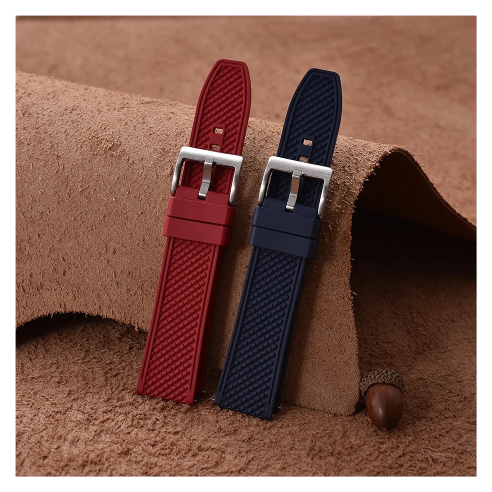 Cinturino per orologio in gomma FKM 18mm 20mm 22mm 24mm Cinturini a sgancio rapido a forma di proiettile Braccialetti impermeabili per immersione