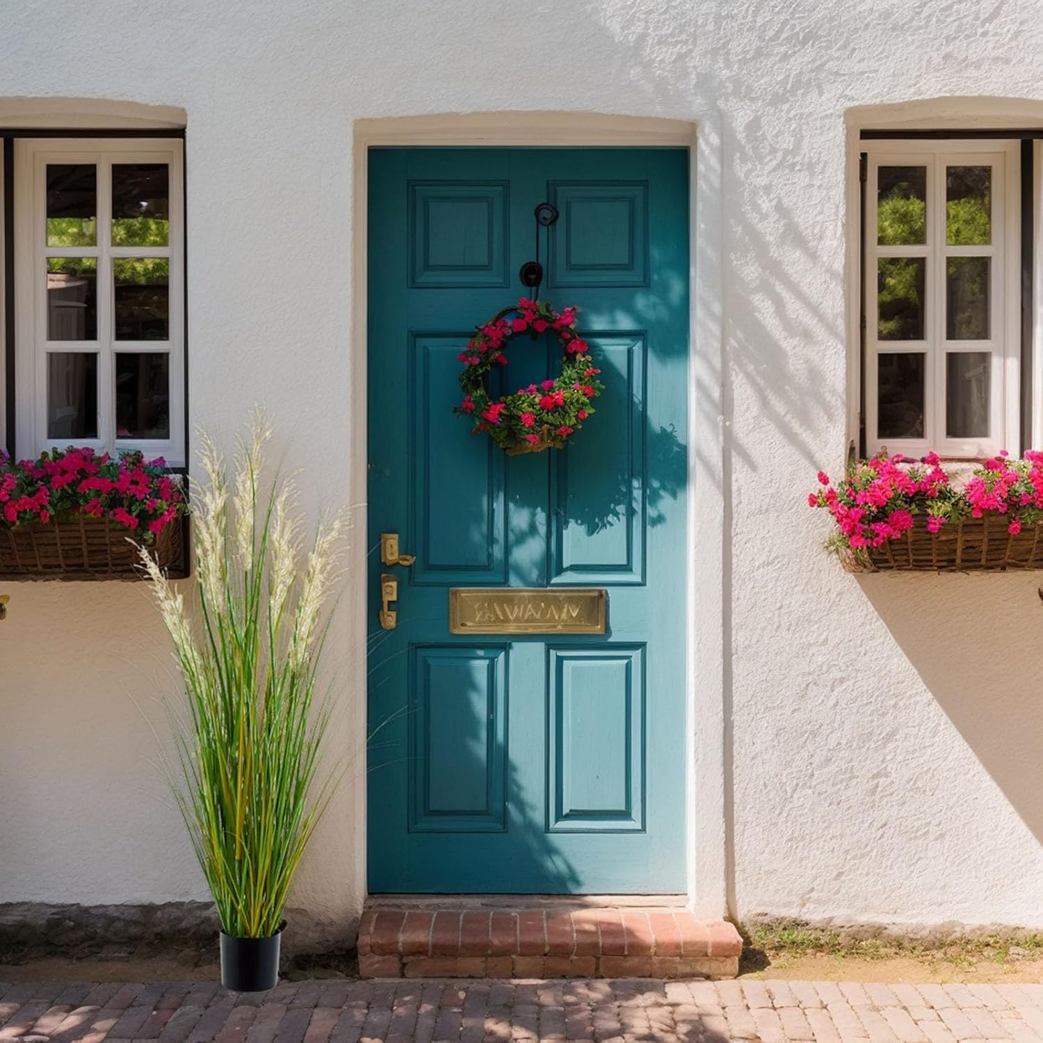 Artificial Plant, 47in Onion Grass Artificial Plant in Pot, Indoor Decorative Flowers &Greenery for Home and Office, Ideal Housewarming Gift - Image 6