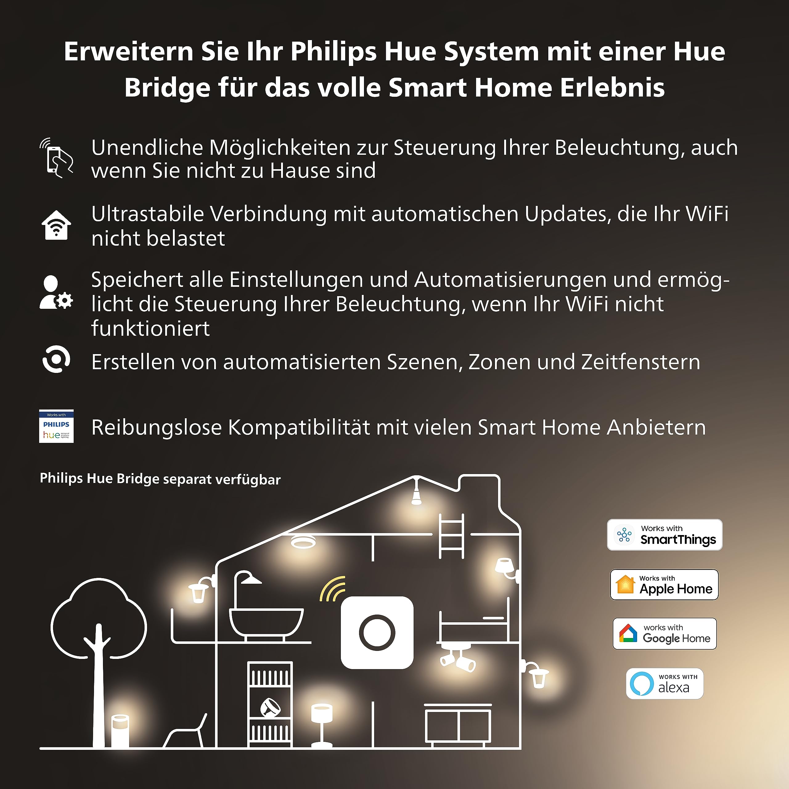 Philips Hue White E27 Filament G93 580lm, warmweißes Licht, dimmbar, steuerbar via App, kompatibel mit Amazon Alexa (Echo, Echo Dot) (Packung mit 2)