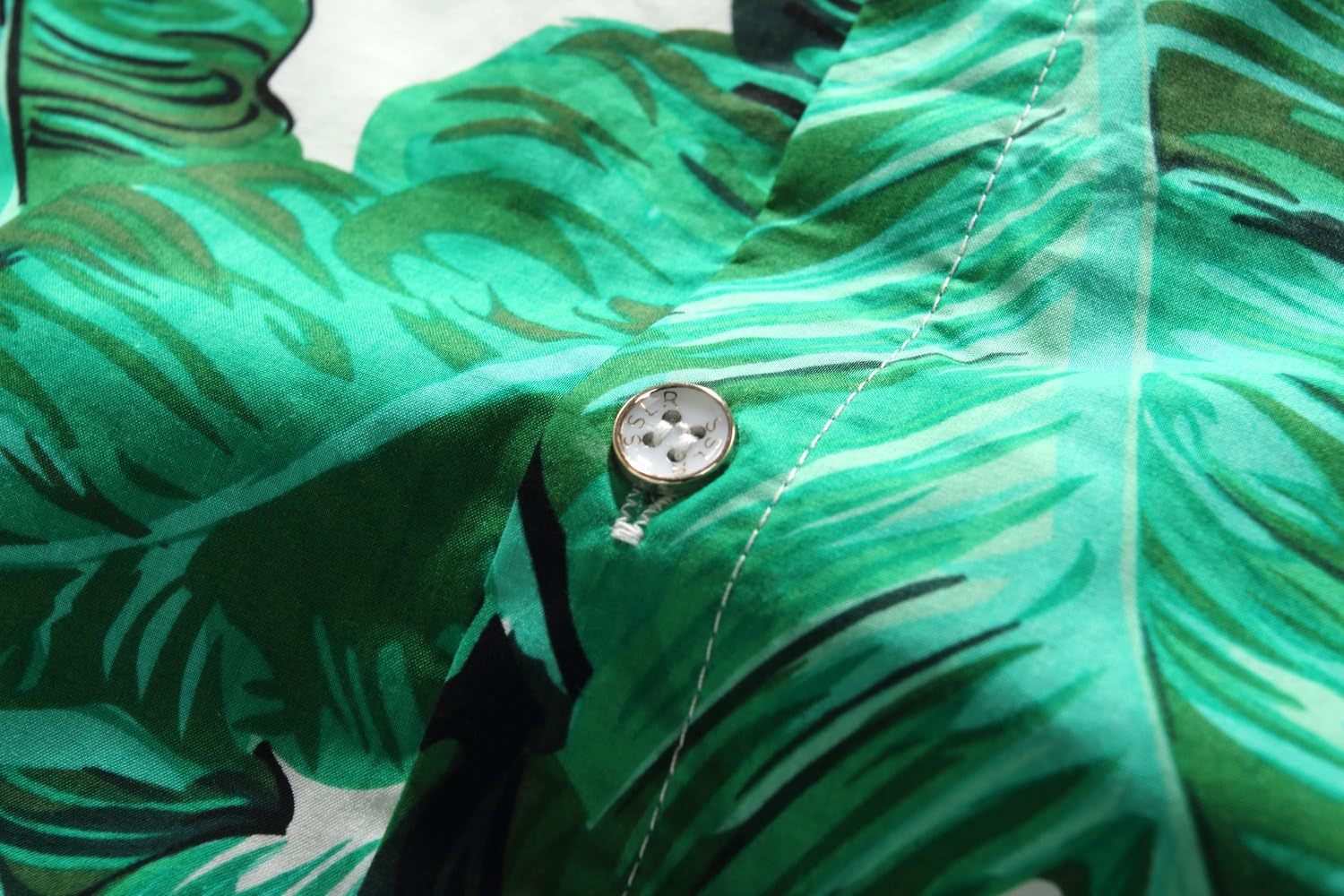 SSLR Mens Hawaiian Shirt Cotton Button Down Short Sleeve Casual Shirts - Image 2