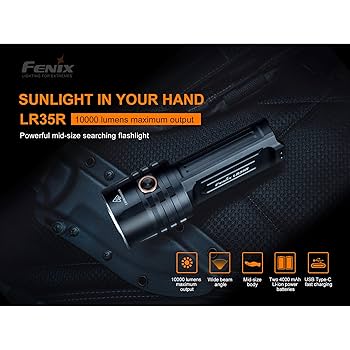 Fenix LR35R 懐中電灯 10000ルーメン Fenix LR35R Rechargeable LED Flashlight - 10,000 Lumens