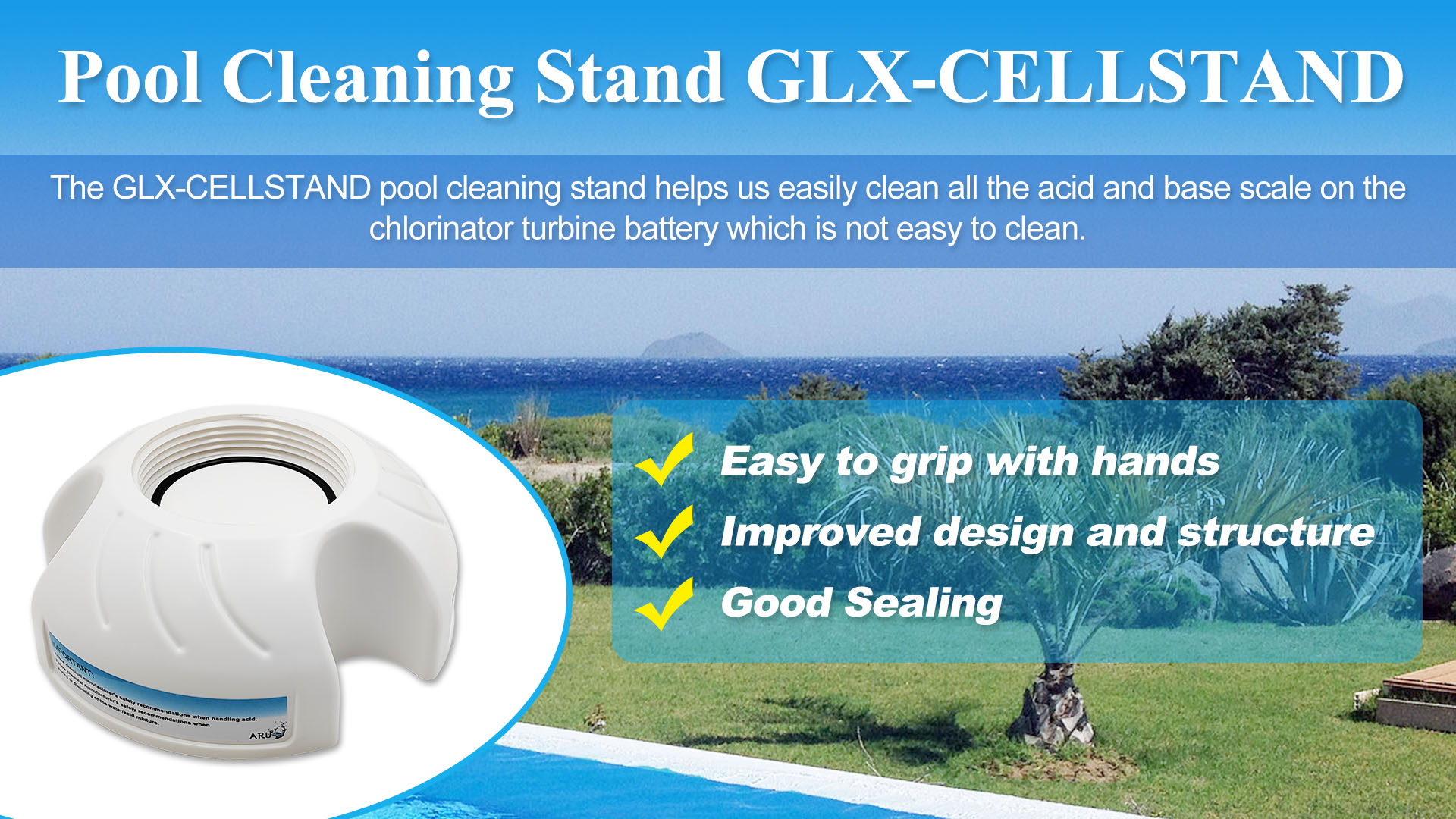 Pool Stand GLX-CELLSTAND/520670 For Hayward Turbo Cells Washing Acid - Foto 7
