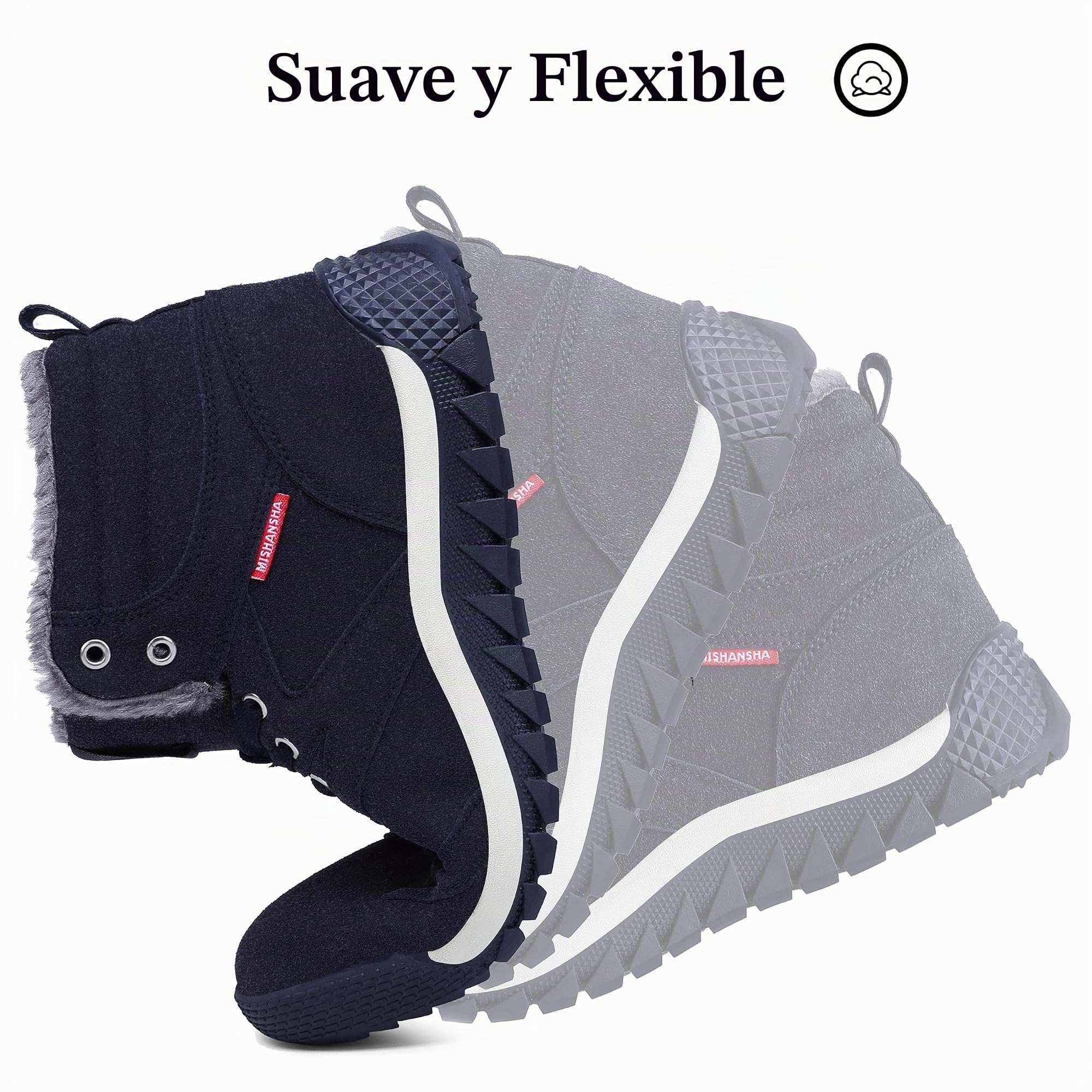 Mishansha Botas de Nieve para Hombre Mujer Cálido Antideslizante Zapatos de Invierno Tallas 36-48 EU