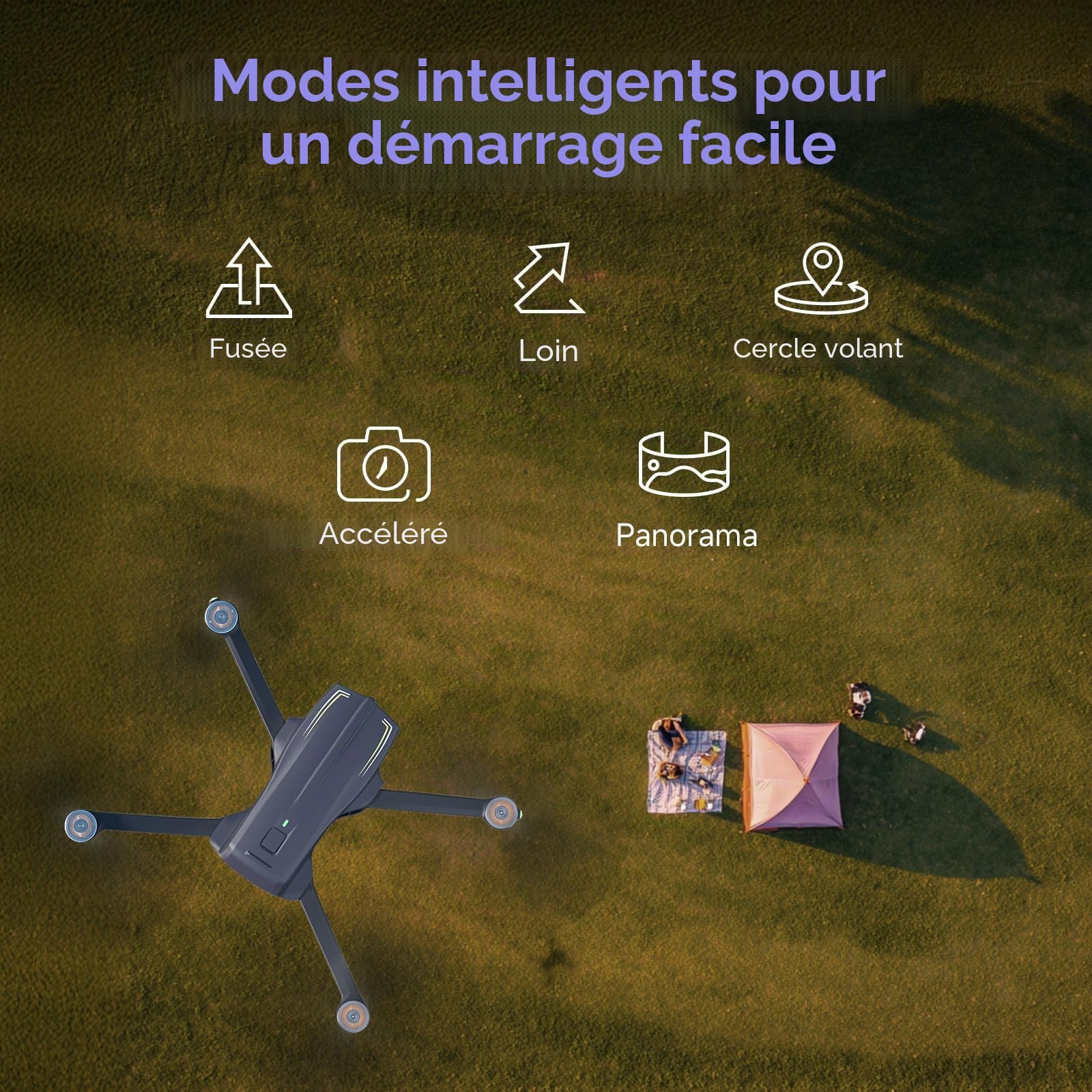 Ameta S20 Pro 4K GPS Drone Plus une Batterie Supplémentaire (3 au Total)