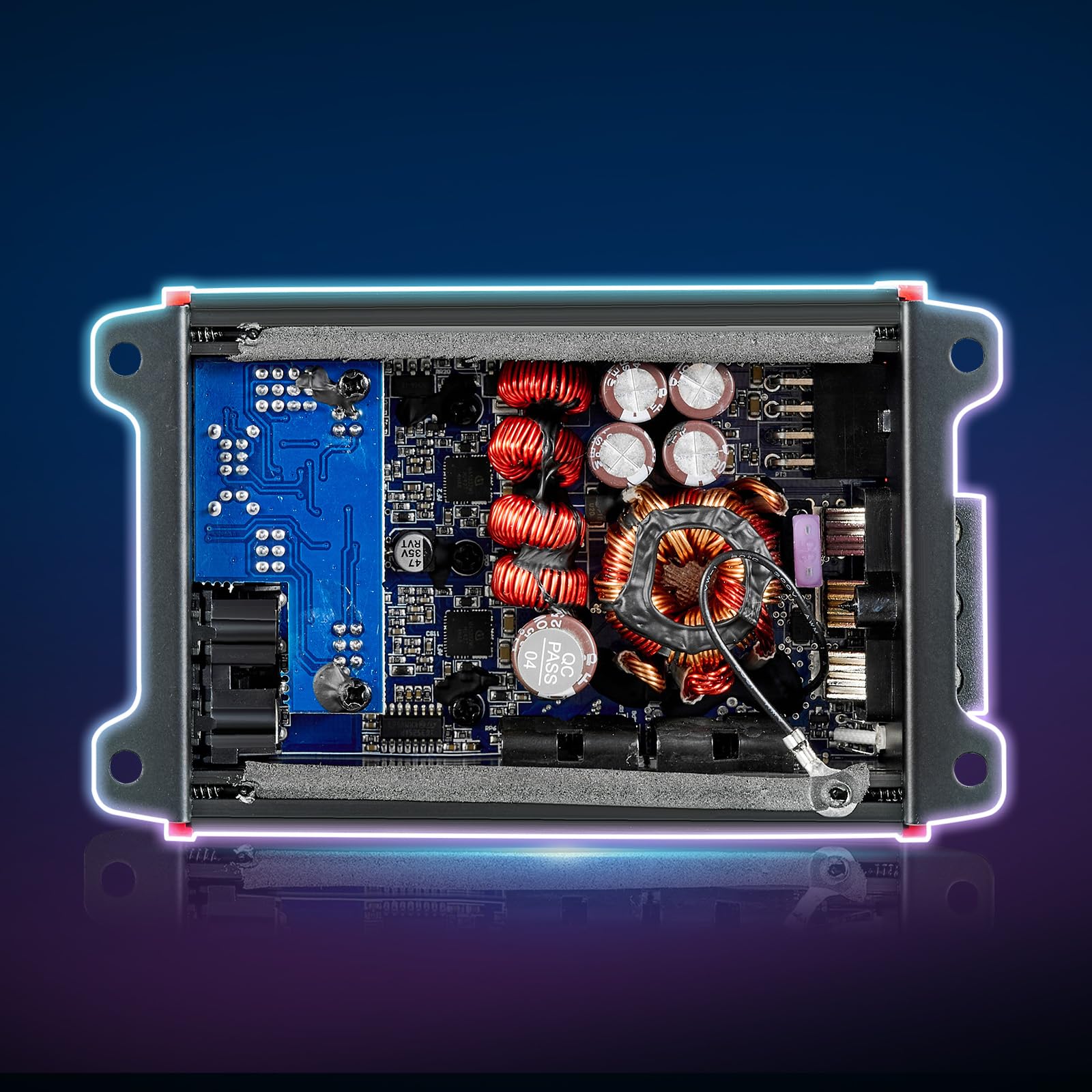 VEVOR Amplificador para Automóvil 4 Canales Puenteable Clase D, Máximo 4 x 120W a 4 ohmios y 4 x 200W a 2 ohmios, Amplificador Estéreo de Audio para Coche para Vehículo Todoterreno Camioneta SUV Sedán