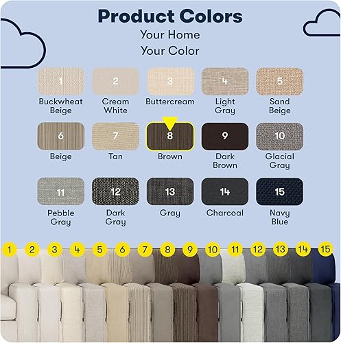 Miniatura 430 de Serta Palisades Sofás Tapizados para Sala, Sofá de Diseño Moderno, Tela, gris (Glacial Gray) gris (Glacial Gray),Beige,Marrón,Alforfón Beige,Marrón