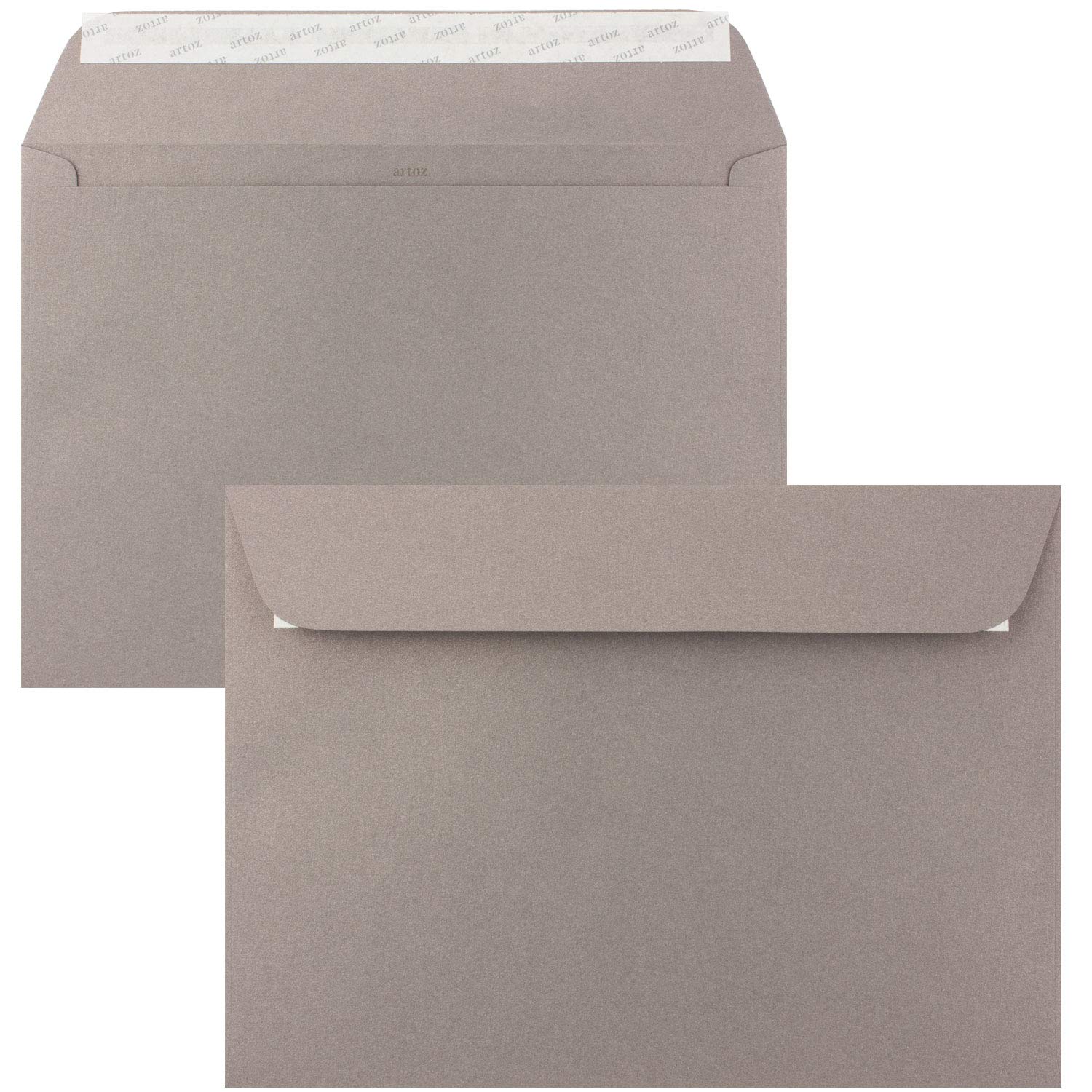 ARTOZ NORDANA 50x DIN A6 Faltkarten-Set mit DIN C6 Umschlägen - brown glow - 300 g/m² - 10,5 x 14,8 cm - schimmerndes Papier zum Basteln & Drucken