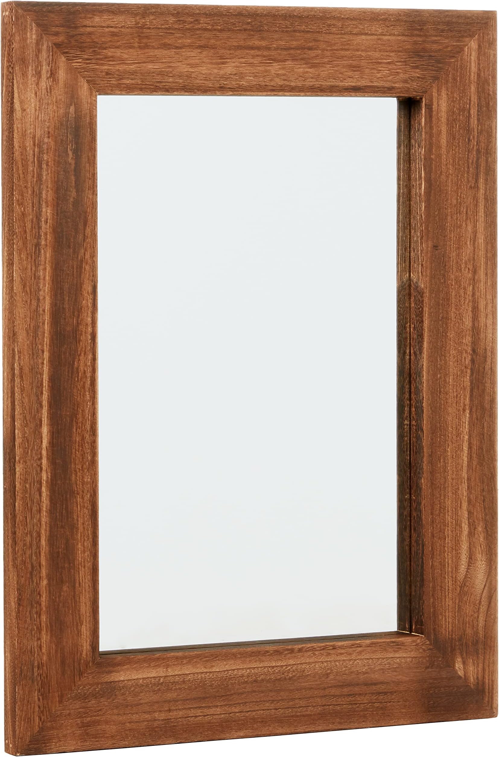 Amazon.com: YOSHOOT Rustic Wooden Framed Wall Mirror, 40"x30", Natural ...