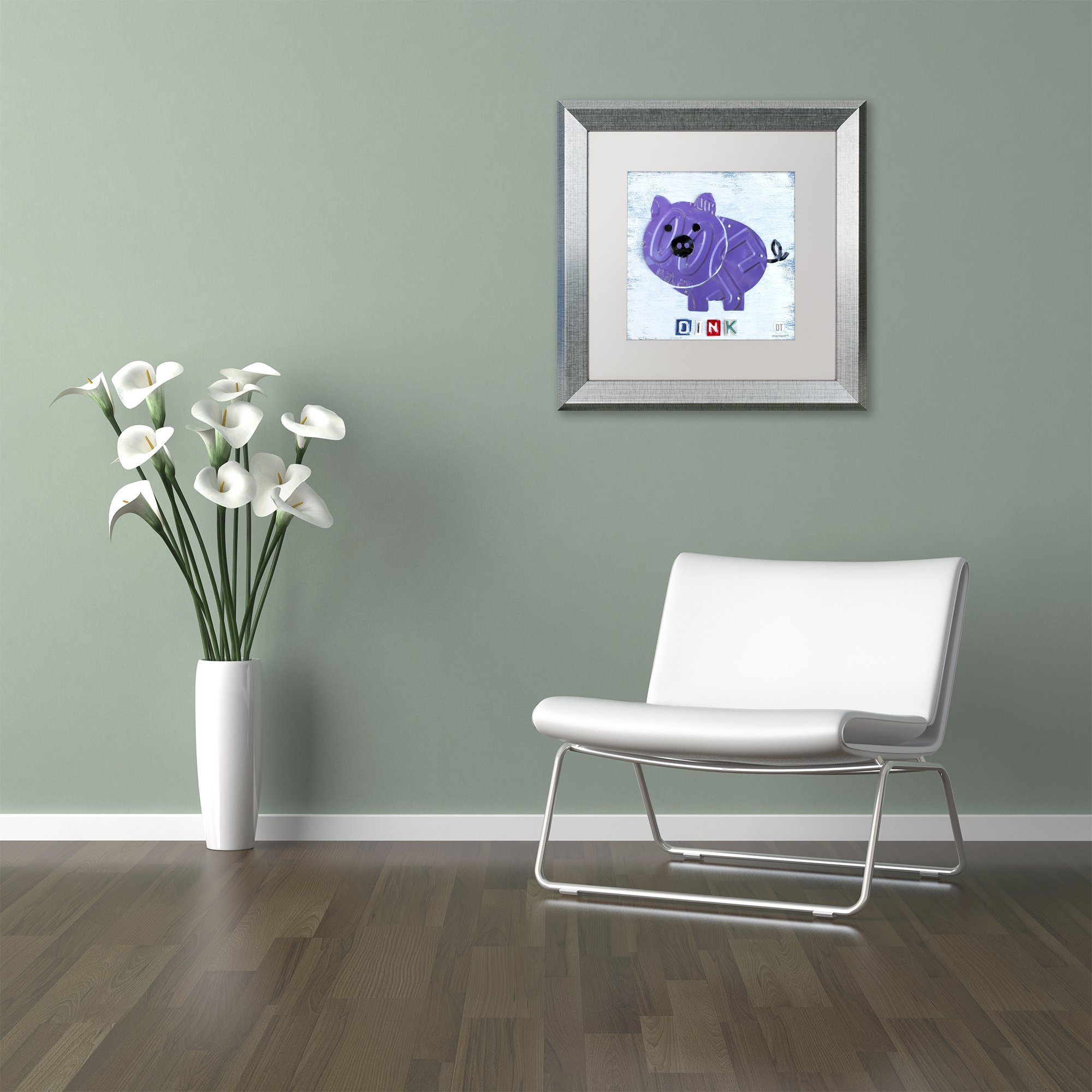 Trademark Fine Art ALI1263-S1111MF Oink The Pig by Design Turnpike