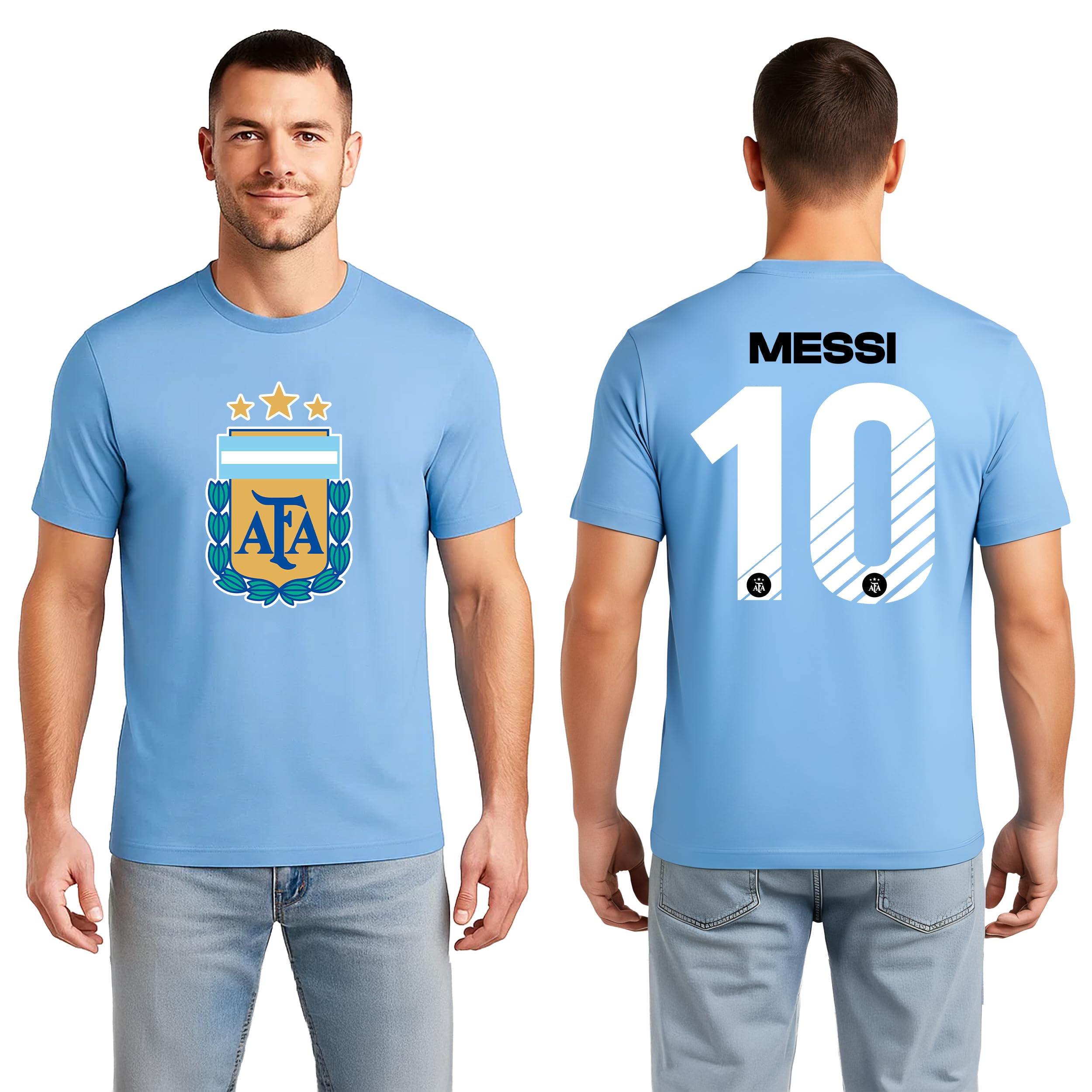 Icon Sports Officially Licensed Argentine Football Association Soccer Cotton T-Shirt - Unisex Adult