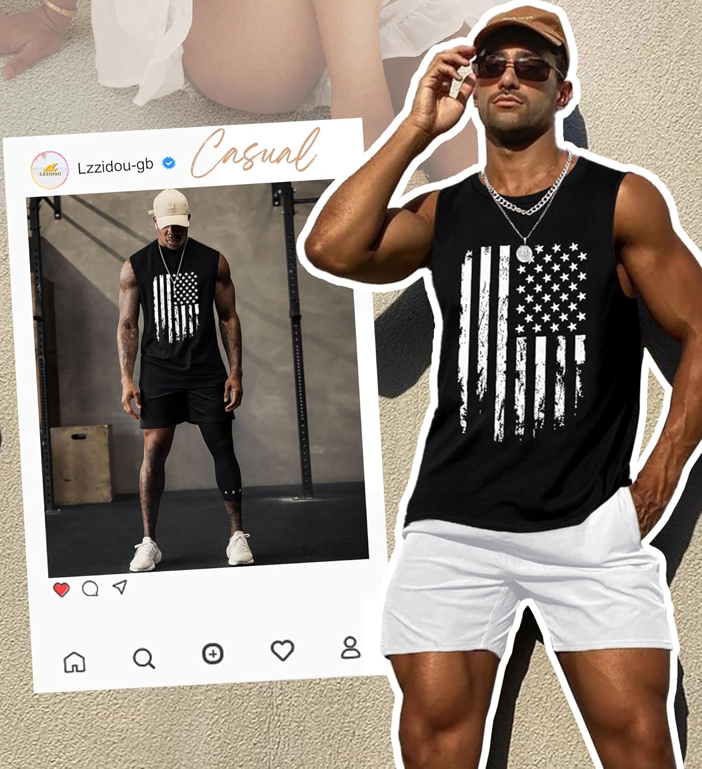 Mens Graphic Tank Tops Workout Sleeveless Shirts Hawaiian Palm Tree Vacation Tanks for Men Summer Beach T-Shirt - Image 5