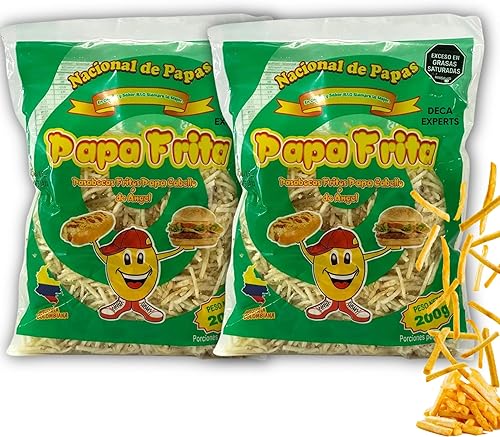 DECA EXPERTS - Palitos de patata Shoestring, crujientes y crujientes paquete de 2 (7.63 oz - 200 gr)- palitos de patatas - fosforito de papa - papa