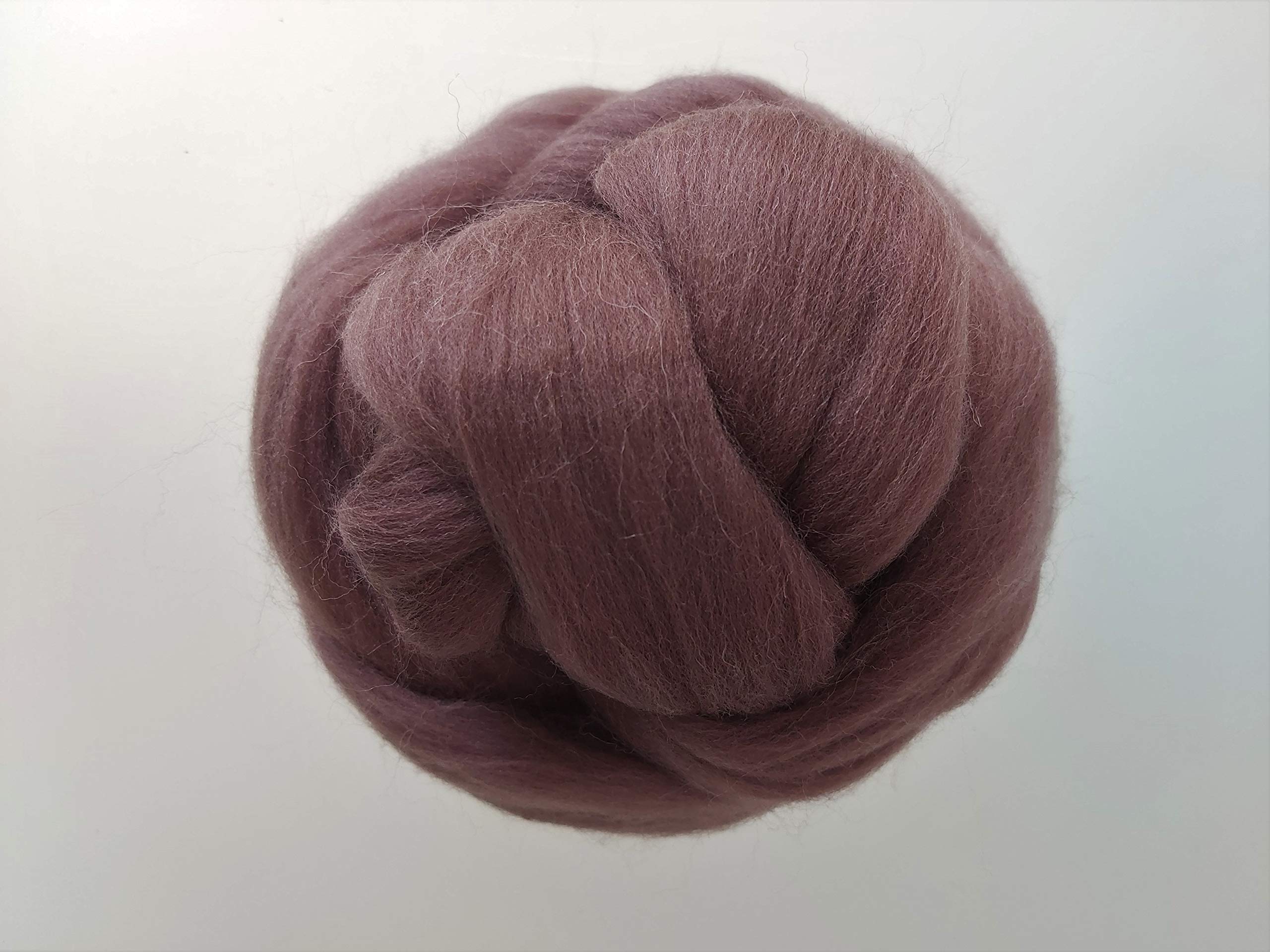 Brown Family* Pure Merino Roving Wool Top for Needle and Wet Felting, Spinning 30–200g (Mocha Brown, 150 g)