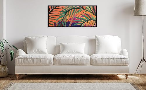 Miniatura 4 de Kate and Laurel Sylvie - Lienzo decorativo para pared, 18 x 40 pulgadas, negro, moderno, enmarcado para pintar tu propio arte