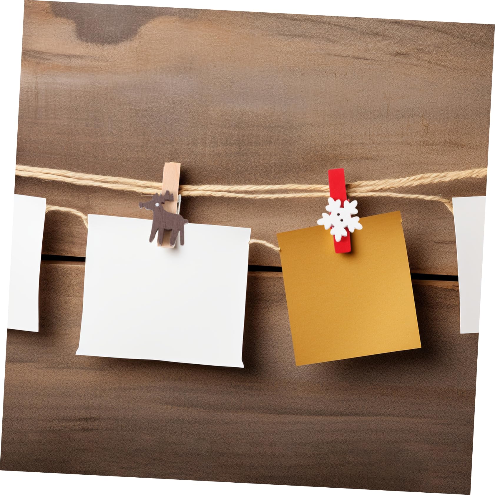 ABOOFAN 500 STK Cartoon-Fotoclips weihnachtliche dekorative Clips kleine Fotoklammern weihnachtsbasteln Weihnachts basteln weihnachtliche Holzpflöcke Weihnachtswäscheklammern Eisen