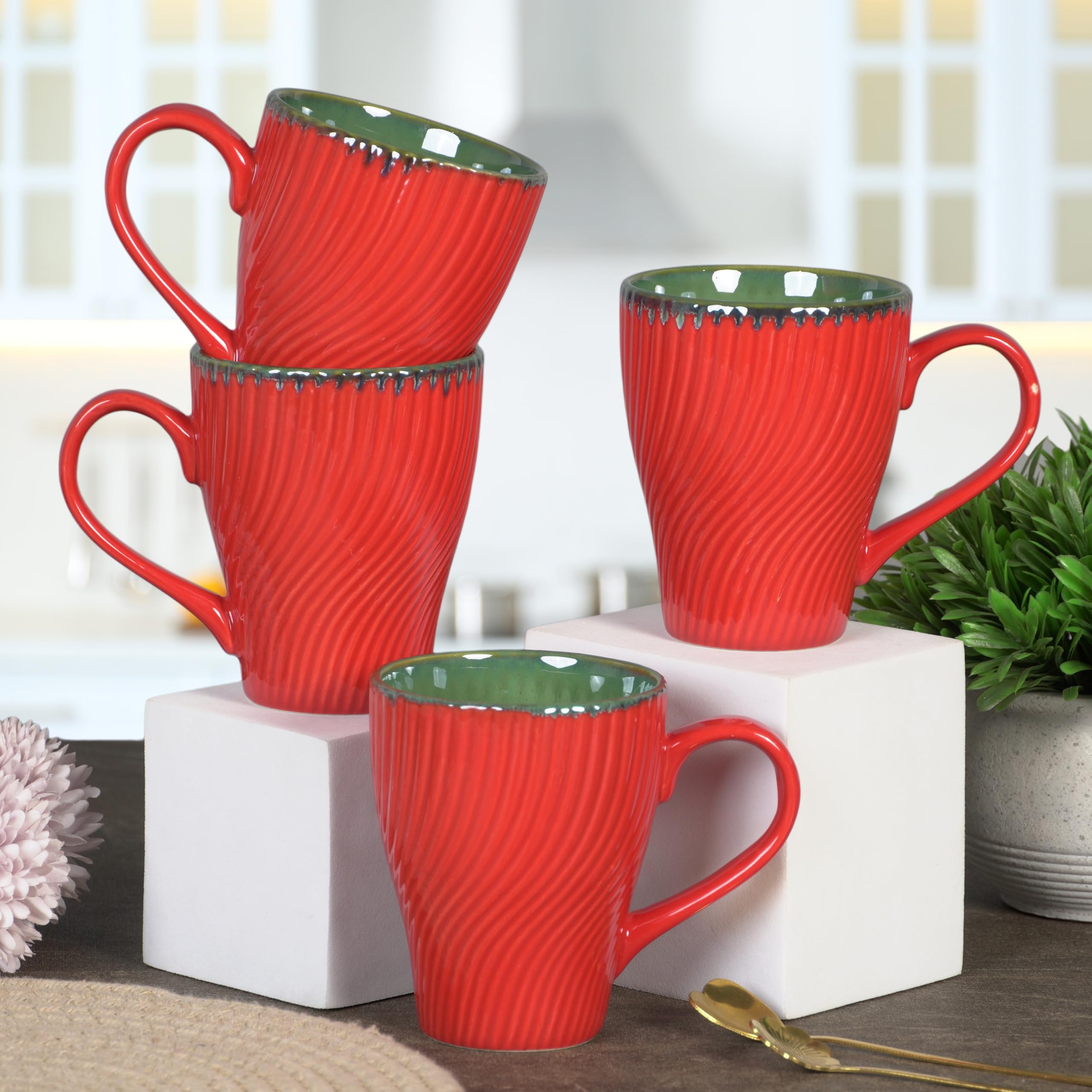 CRAF10 Indigo Gold Coffee Mugs - Set of 1 -12 CRAF10 Indigo Gold Coffee Mugs - Set of 1 -12