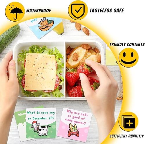 Miniatura 5 de Teling 150 bromas para la lonchera para niños, notas inspiradoras y divertidas para la escuela, notas de almuerzo divertidas para niños y niñas,