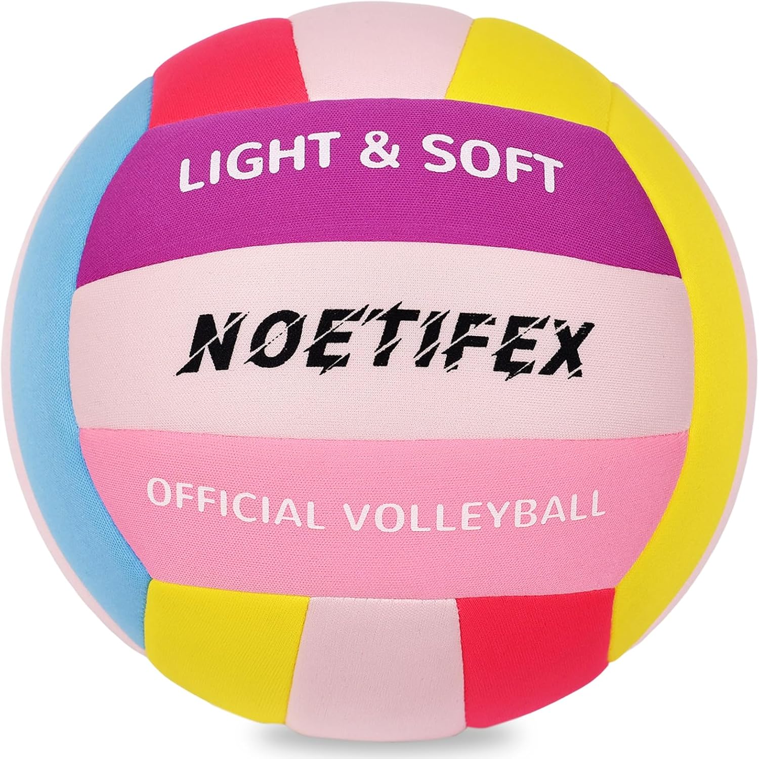 Soft Volleyball-Super Soft Fabric Light Volleyball for Indoor Practice Safe and Quiet Kids Youth Beginners House Yard Training Practice Games(Deflated)