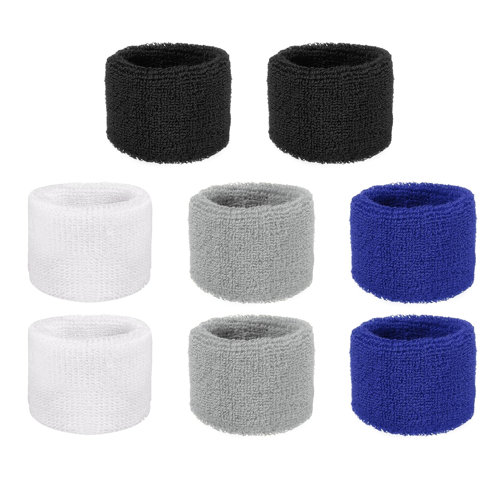 YELARXI Wrist Bands for Sweat, Sports Wrist Sweat Bands, Sports Wristband Sweatbands Breathable Absorbent Tennis Wristbands 8 Pcs & Multicolored -Fitting for Basketball/Football/Gym