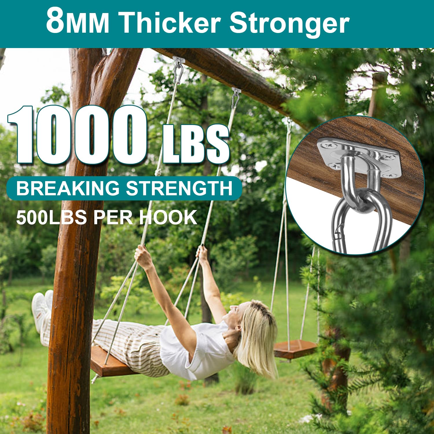 Heavy Duty Hammock Hanging Kit - 1000 lb Capacity -2