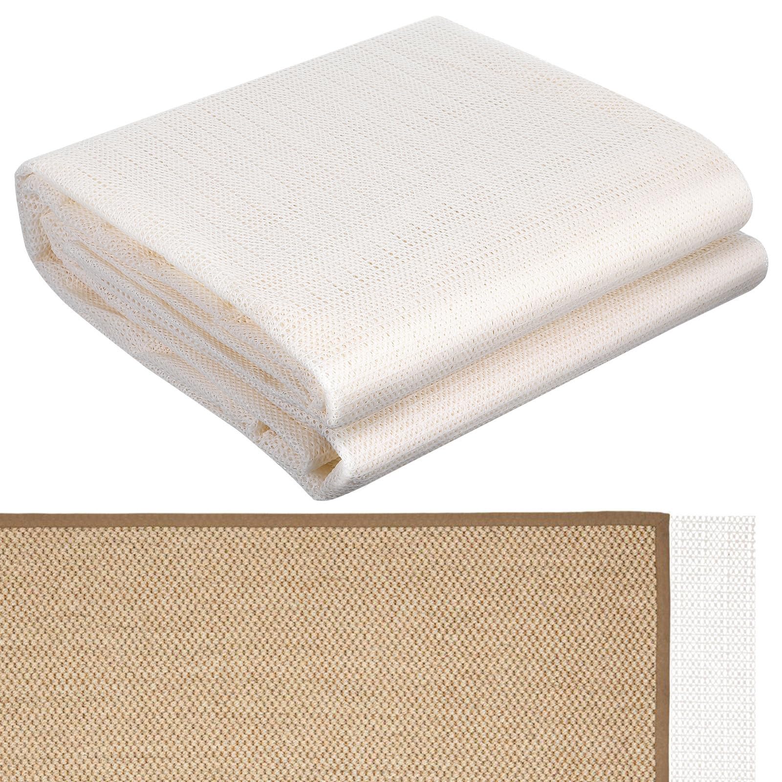 Generisch Antirutsch Teppichunterlage 200X118cm Flache Schutzmatte für Teppiche Vinylböden Zuschneidbar für Wohn und Geschäftsräume