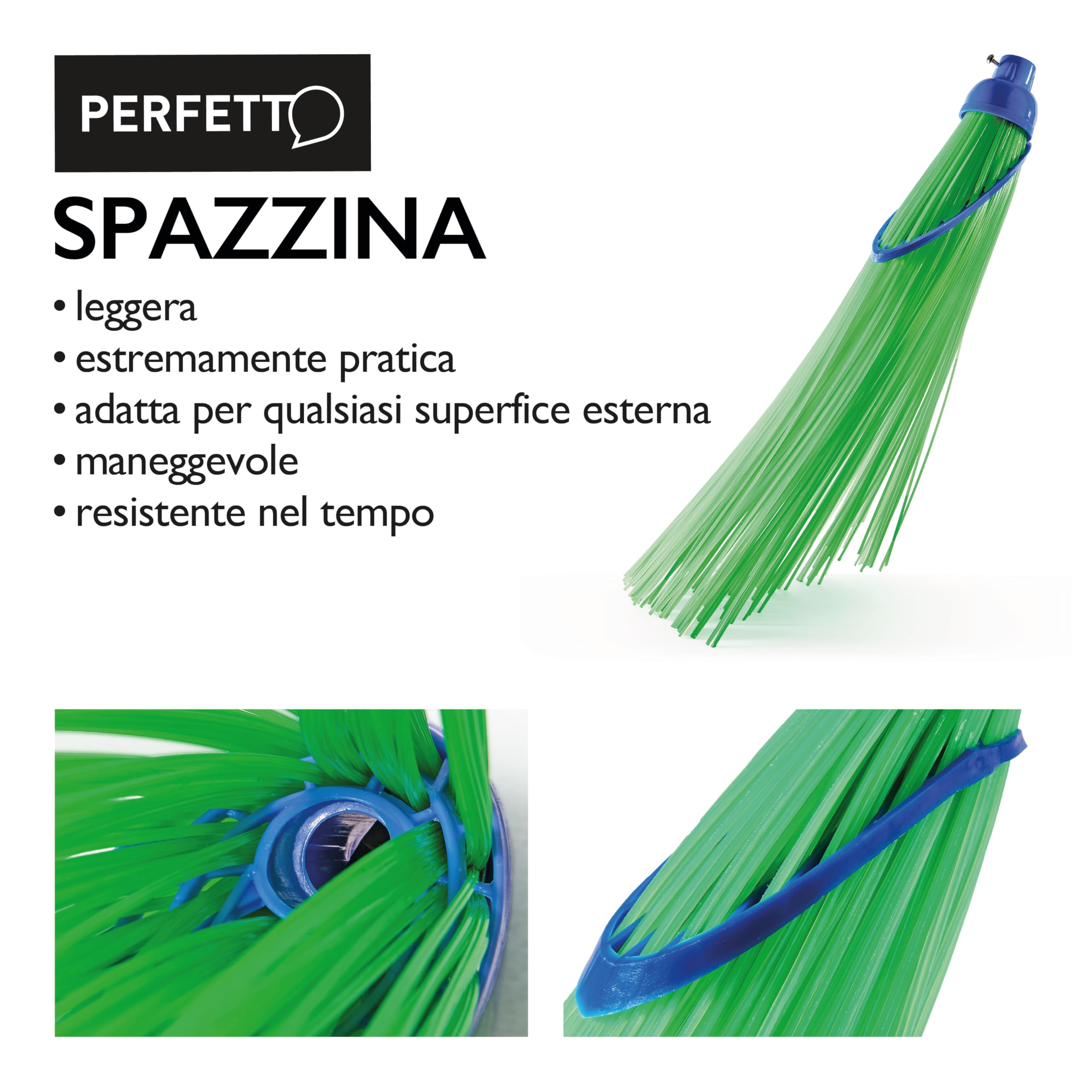Perfetto Scopa Spazzina Senza Manico 55 cm do Giardinaggio