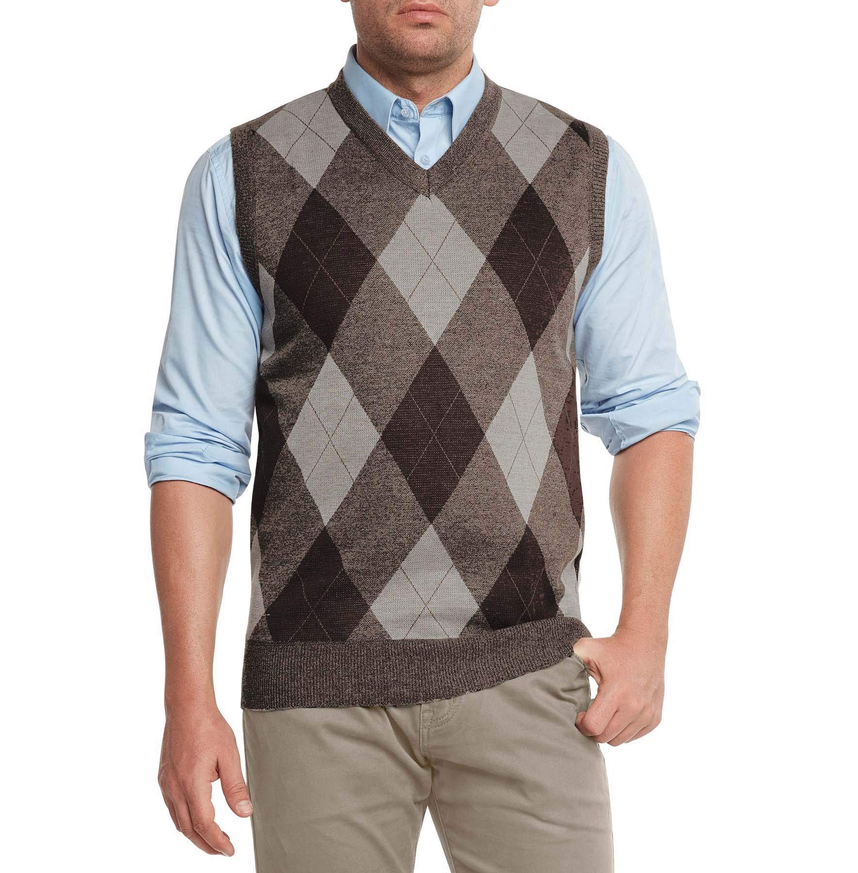 Men's Argyle V-Neck Sweater Vest