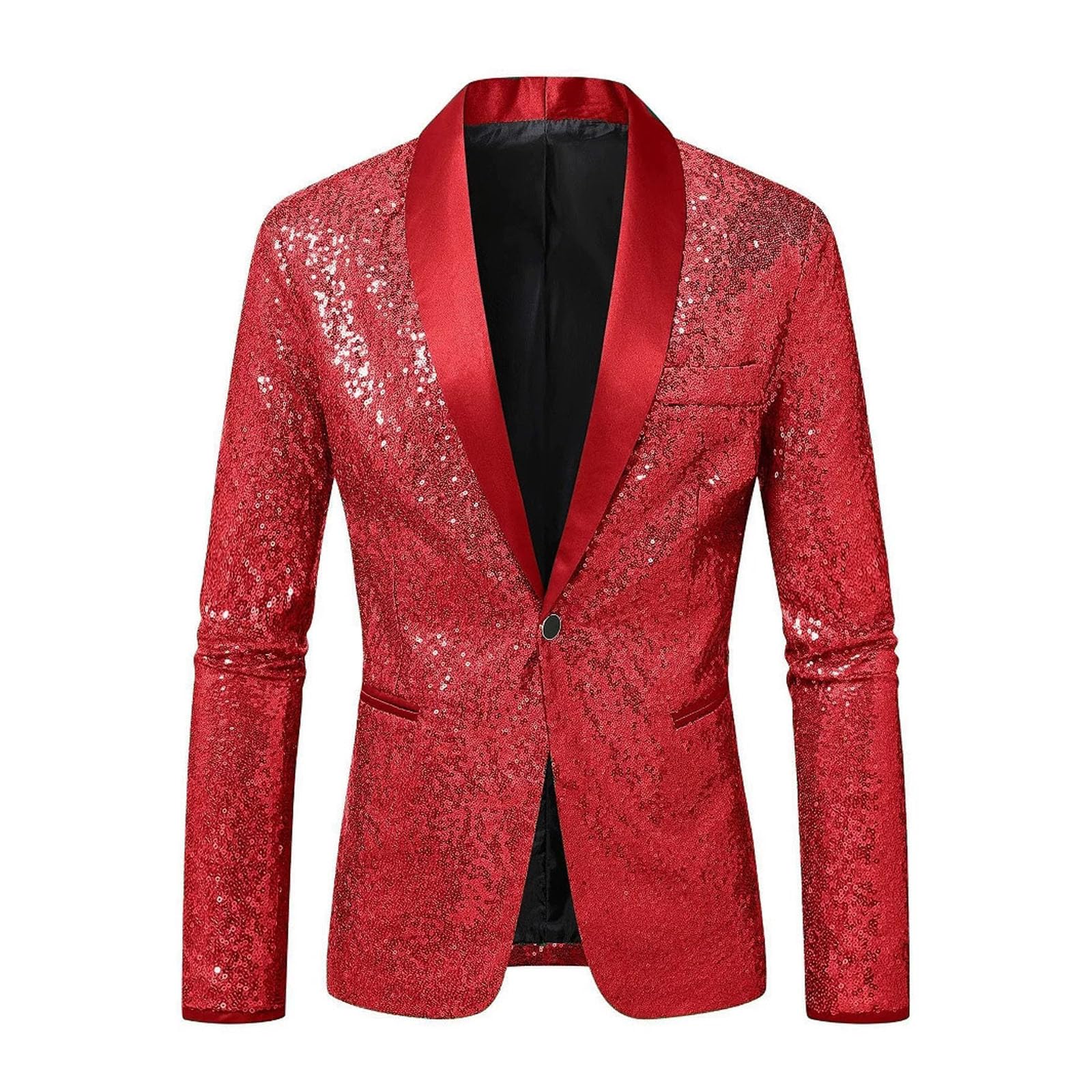 Genérico Americana Hombre Blazer Slim Fit Fiesta Chaqueta de Traje Elegante Negocios Boda Casual Ajustada Moderna Caballero Estilo Único A5