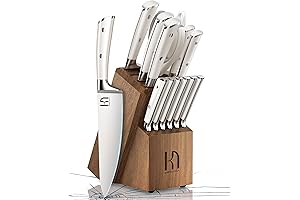 KnifeSaga Professional Multipurpose 15-Piece Japanese High Carbon Kitchen Knife Set