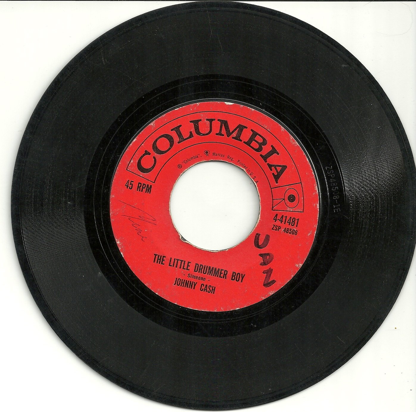 Johnny Cash The Little Drummer Boy / I'll Remember You [ 7 inch VINYL single. 45 rpm
