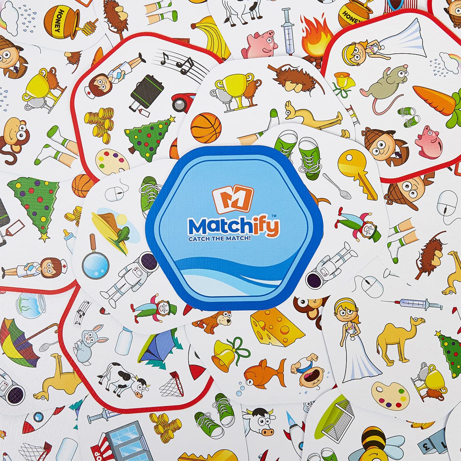 Juego de cartas Matchify: Original, por PMI | El desafío muy divertido para familias, niños y amigos, juego de cartas de viaje para fiesta, atrapa el partido, encuentra y grita - Match Crewmates - 6