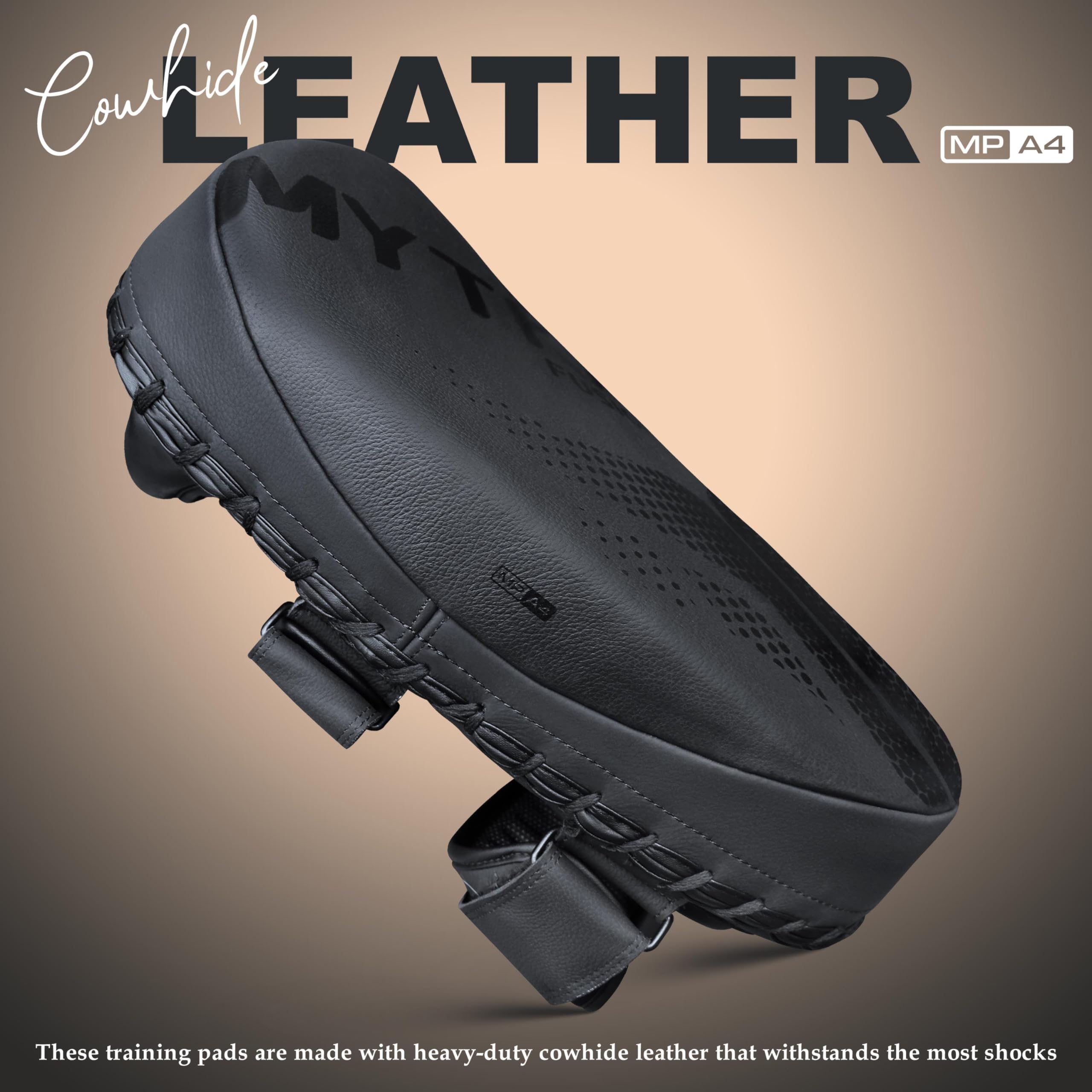 Mytra Fusion Pao Curvi in Pelle Colpitori per MMA, Kickboxing, Taekwondo, Allenamento e Arti Marziali Scudo Kick Pad Thai X 1 Unità Singola