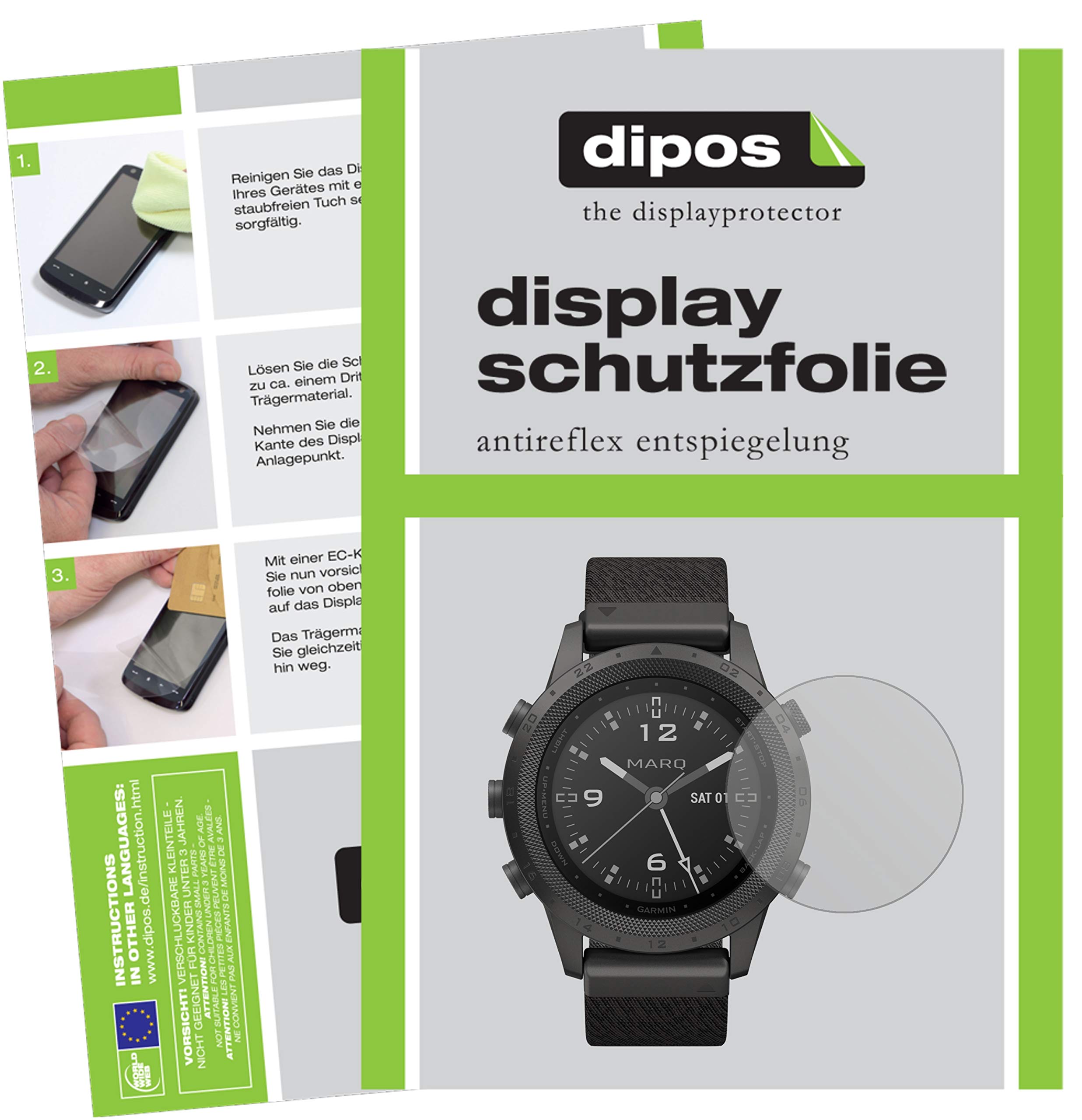 Dipos 3X Pellicola Protettiva Antiriflesso Per Garmin DriveSmart 61 LMT-D – Protezione Schermo Opaca E Anti-Impronta (Made In Germany) - 2