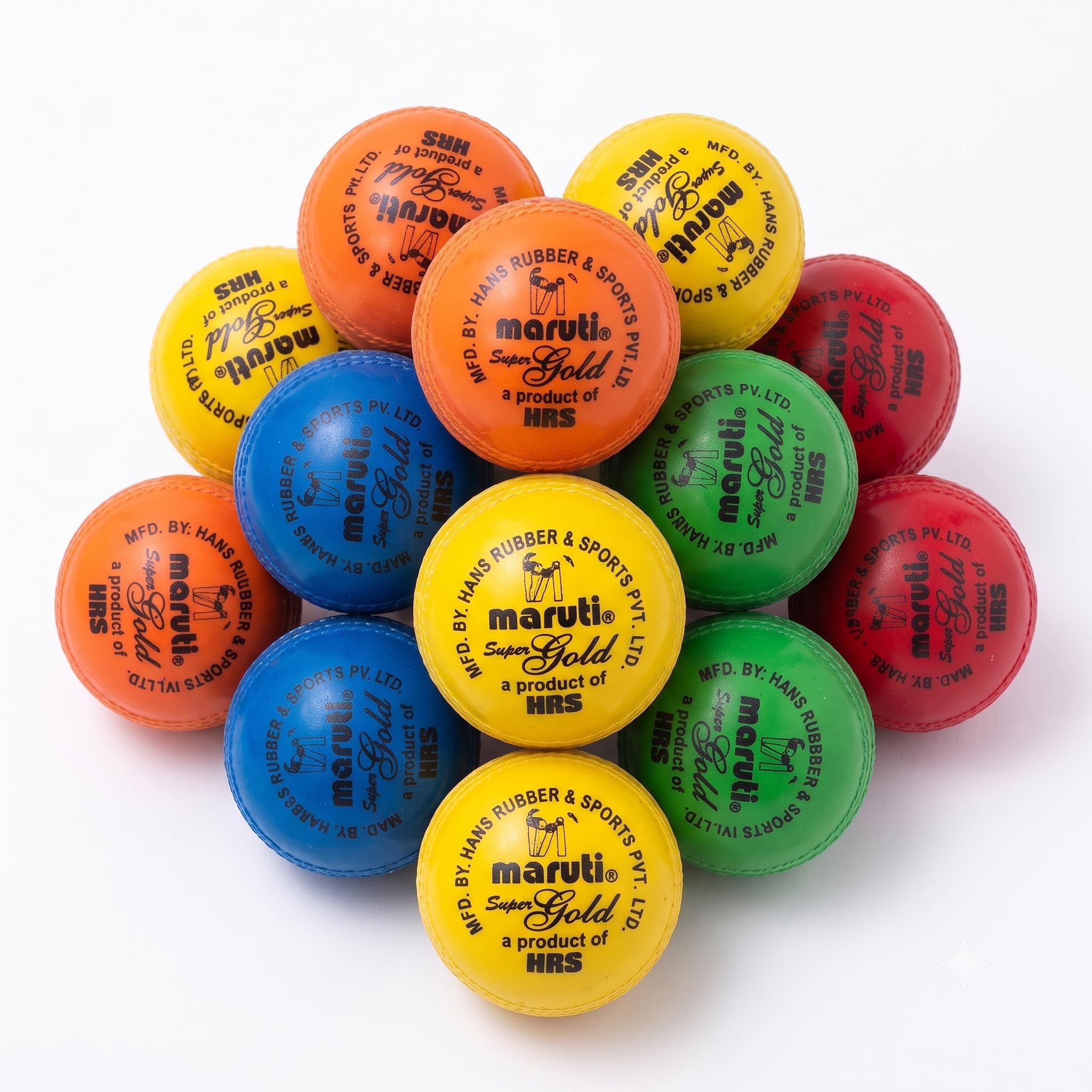 HRS Super Gold Rubber Cricket Balls (Pack of 10) – Heavy-Duty Multicolor Hollow Rubber Balls for Gully, Outdoor & Practice Cricket | High Bounce & Durable-image-30
