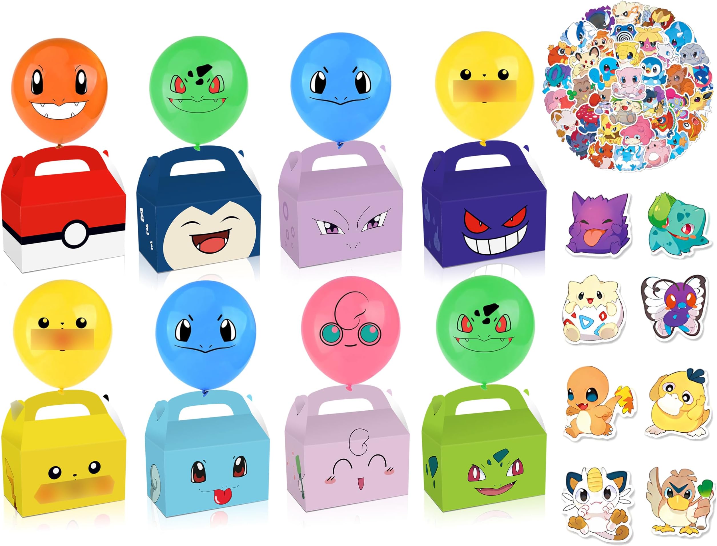 86 PCS Cartoon Birthday Party Supplies Party Bags,Candy Bags,Anime Stickers,Latex Balloons for Birthday Party,Paper Tote Bags Party Favor Bags for Kids Birthday Party Supplies Decorations. (1)