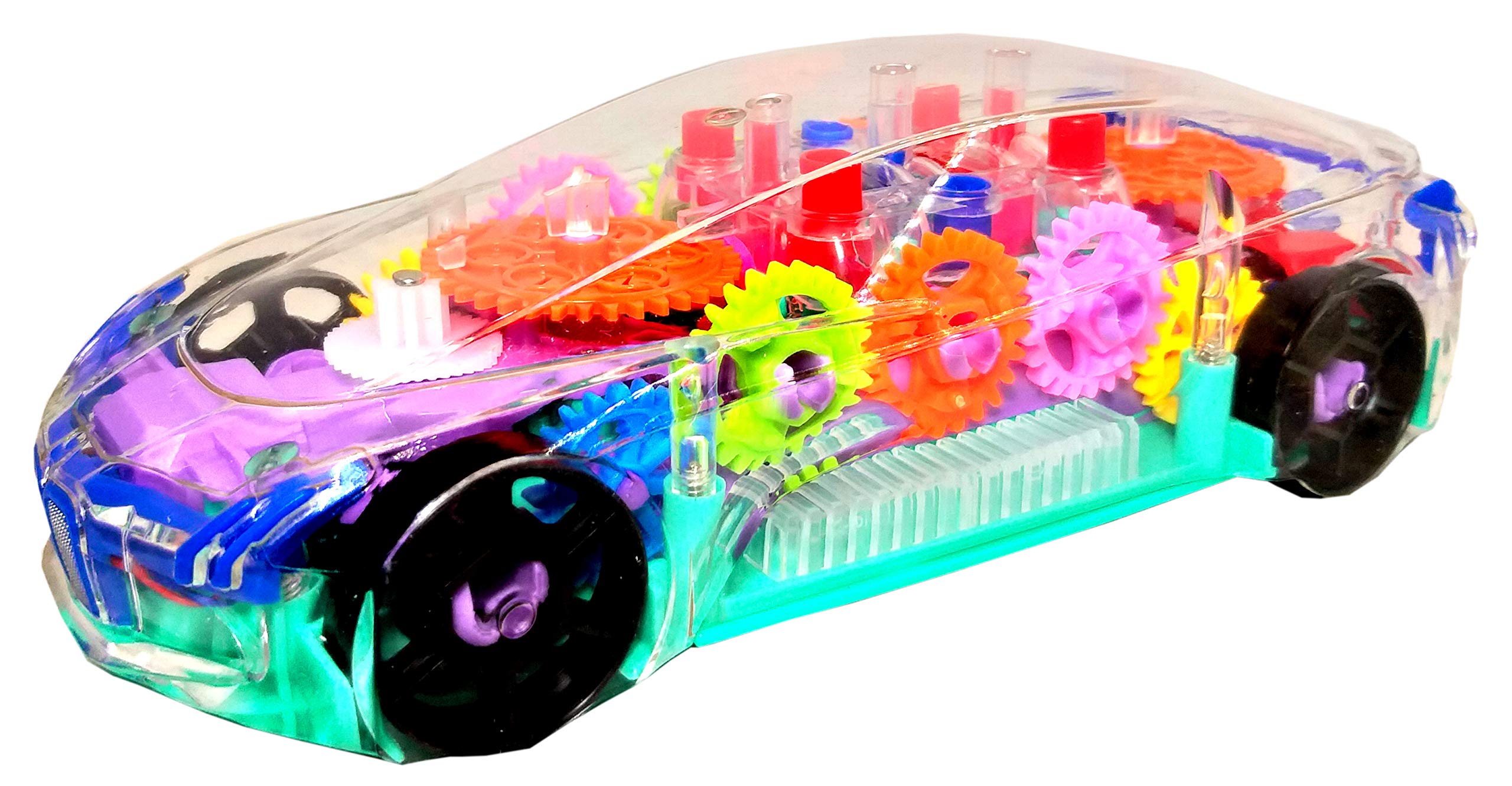 TOYMANIA Amazing Musical Transparent Concept Racing Toy CAR for Kids. | with 360 Degree Rotation, Colorful LED Light Effects and Music. | Gear Simulation Mechanical CAR. (Multicolor) (B084V2HDWF) Amazon Price History, Amazon Price Tracker