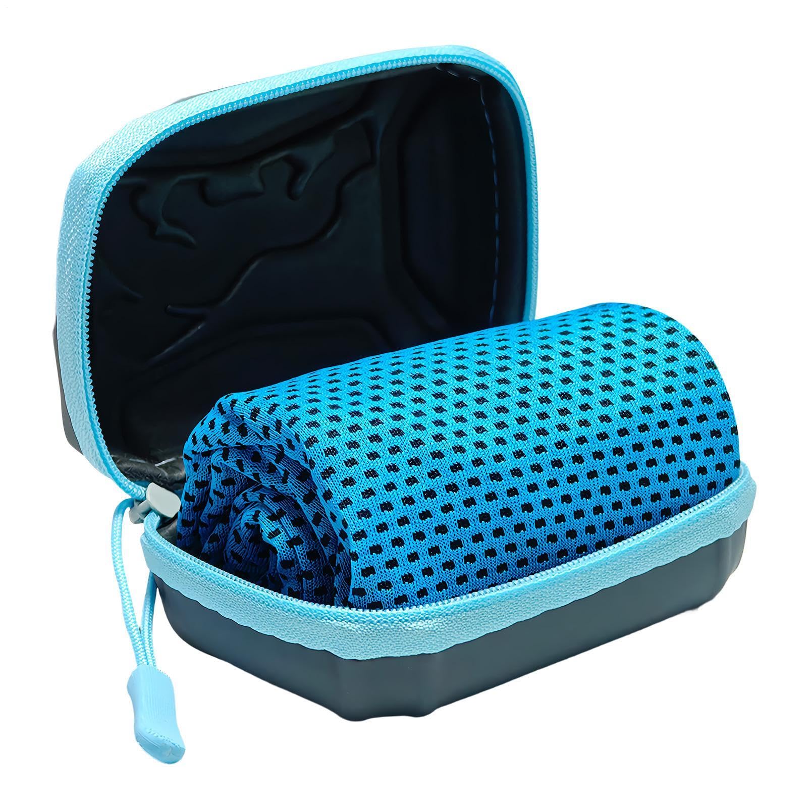 Quick Dry Cooling Towel With Waterproof EVA Storage Case, Instant Ice Sports Towel For Gym Camping Running Outdoor Fitness