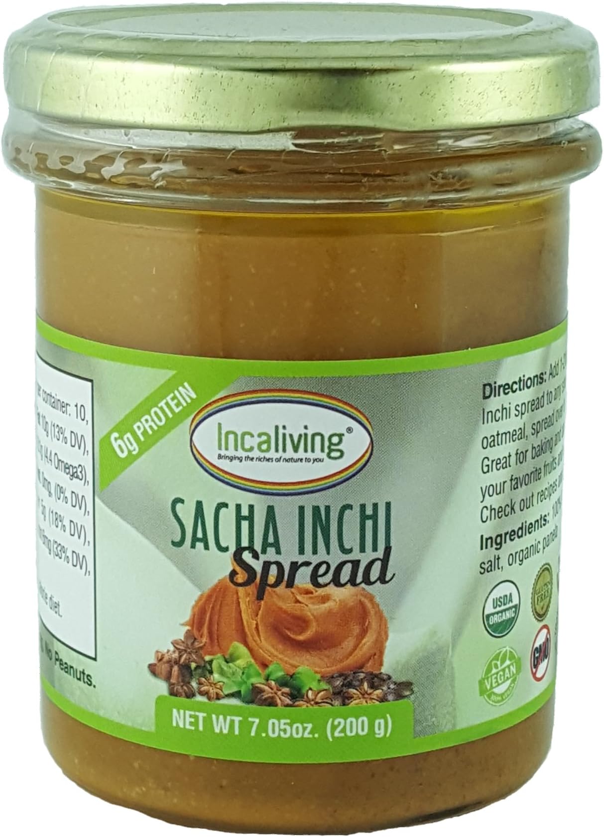 Organic Sacha Inchi Butter Spread by Incaliving (7.05oz)