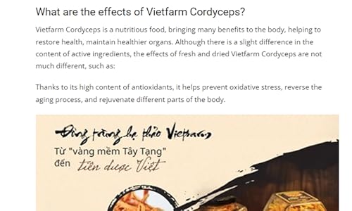 What are the effects of Vietfarm Cordyceps? How to use, how much is the price?