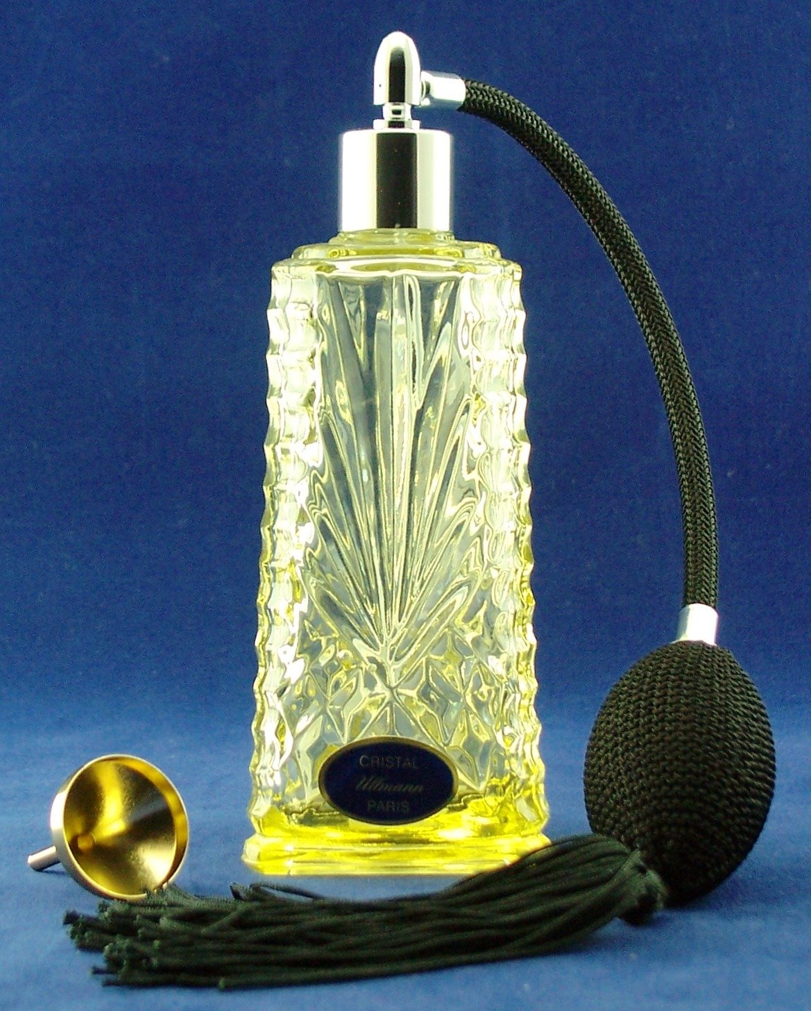 Vaporisateur Pompon haut de gamme en Citrine triangulaire et son coffret