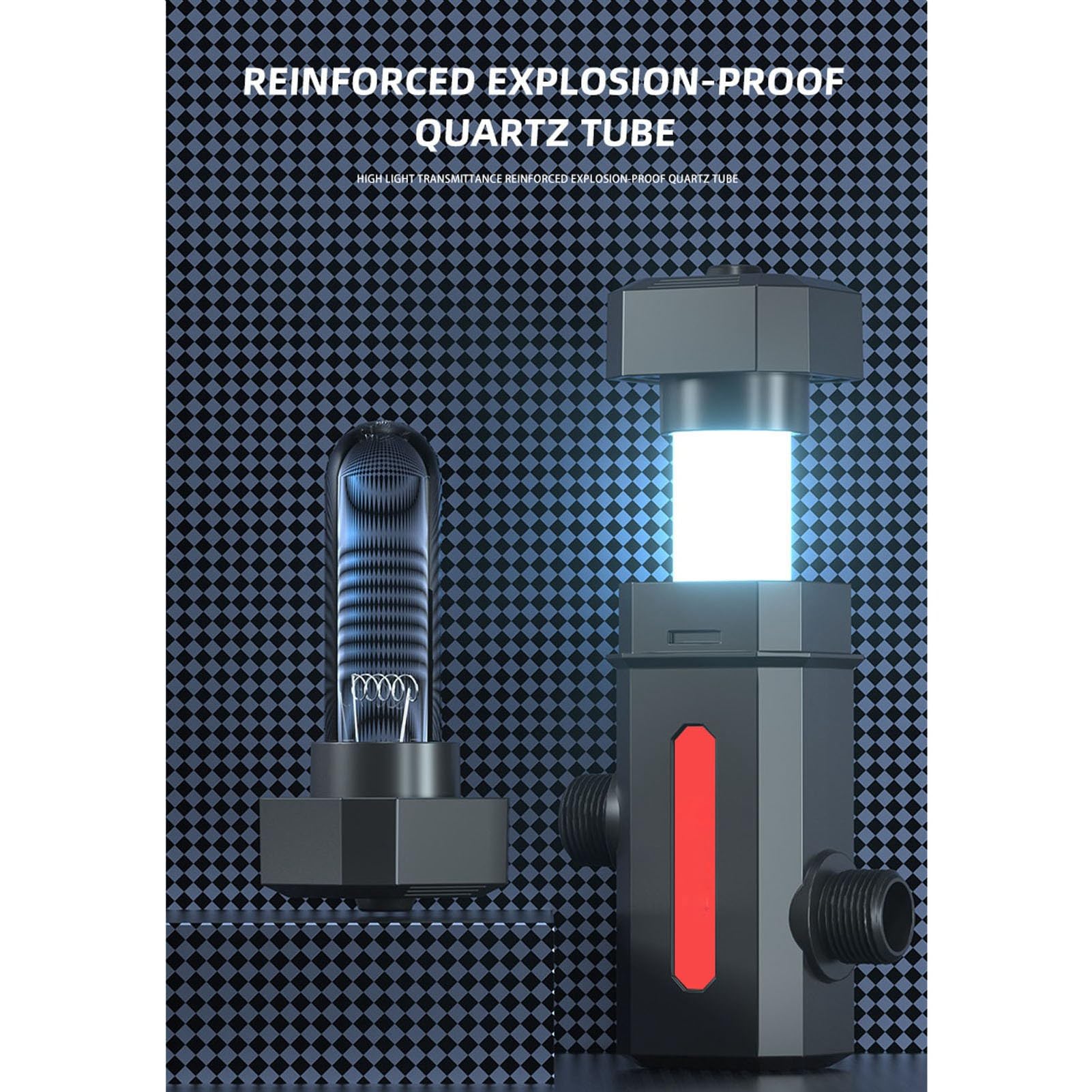 Lumière Propre D'aquarium, Lumière UV D'aquarium de 7 W, Lampe de Nettoyage étanche Verte Transparente pour Eau D'aquarium pour Réservoir de Filtre de Bassin de Puisard (Prise UE