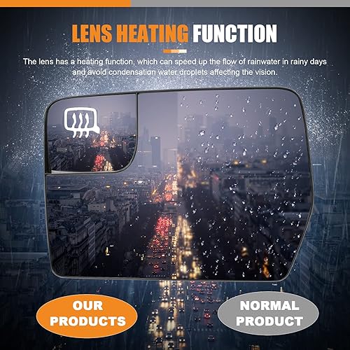 Miniatura 2 de LHCDQSKCW Repuesto para Ford F150 2004-2010 2011 2012 2013 2014 lado izquierdo del conductor con soporte trasero, repuesto BL3Z-17K707-E