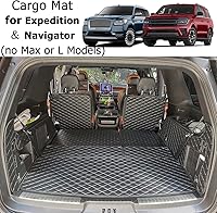 Vista 6 de Para Ford Expedition/Lincoln Navigator 2018-2025 (sin modelos Max o L) Alfombrilla de maletero y alfombrilla de respaldo trasero, forros de carga