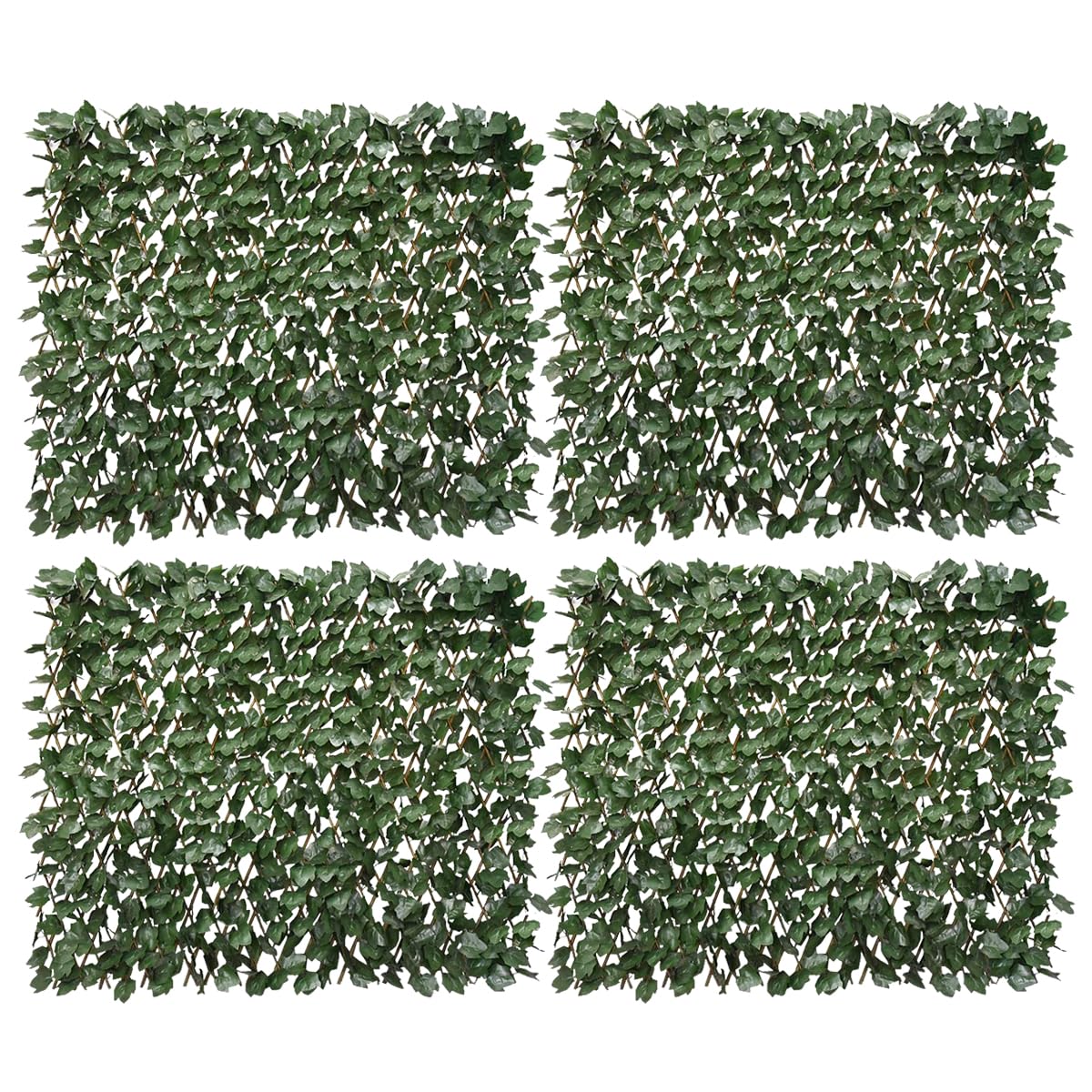 LANDGARDEN Artificial Leaf Faux Ivy Expandable/Stretchable Fence Privacy Screen